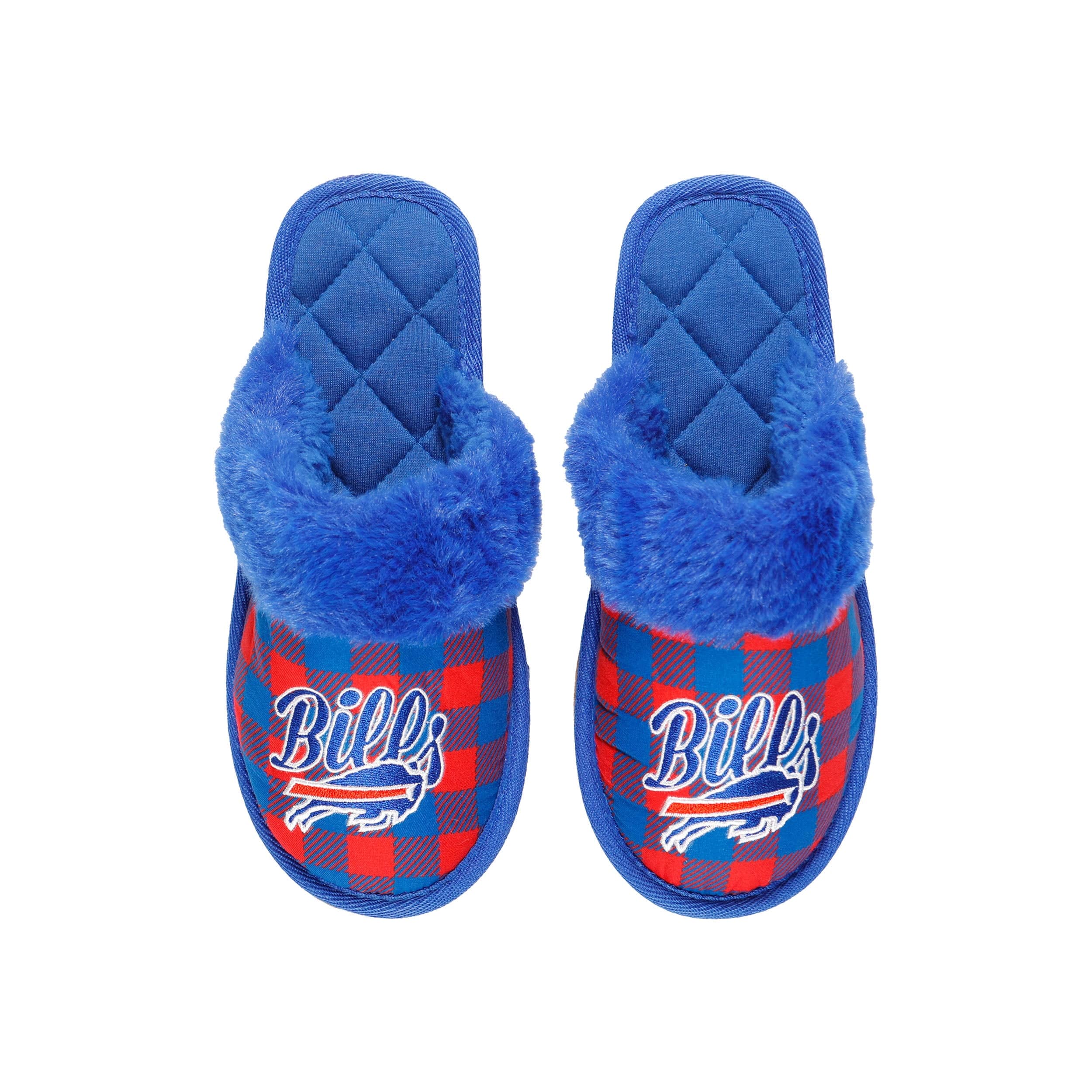 Buffalo Bills NFL Womens Plaid Sherpa Mule Slipper - Image 2