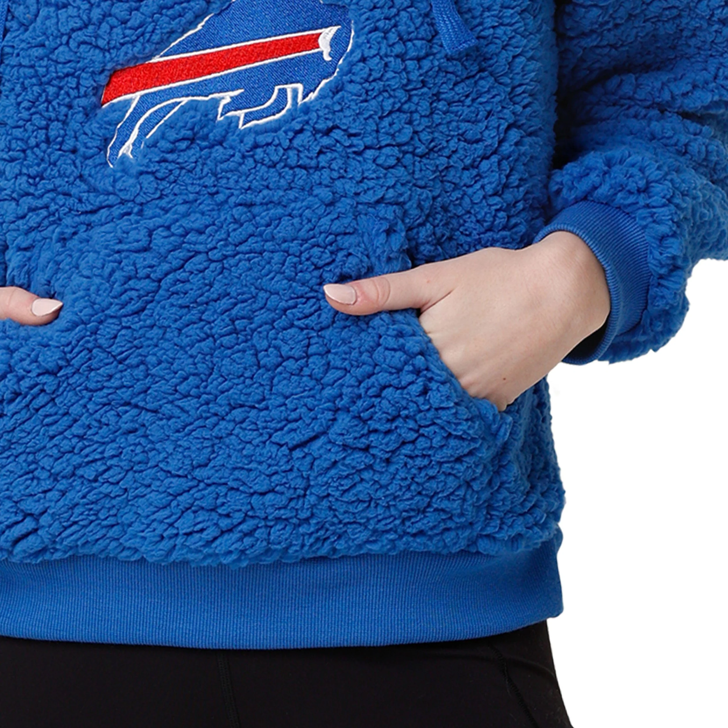 Buffalo Bills NFL Womens Sherpa Hooded Sweatshirt - Image 3