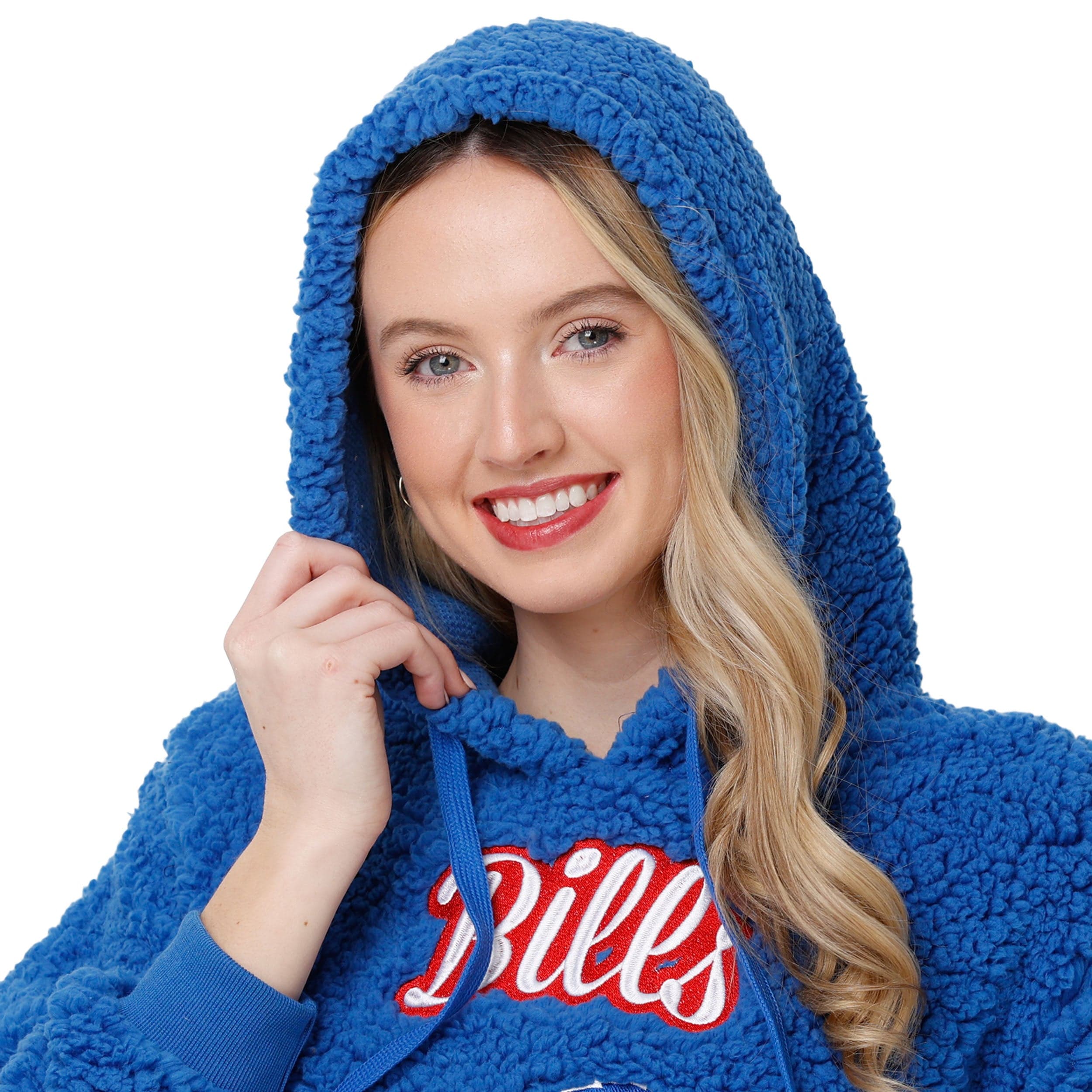 Buffalo Bills NFL Womens Sherpa Hooded Sweatshirt - Image 4