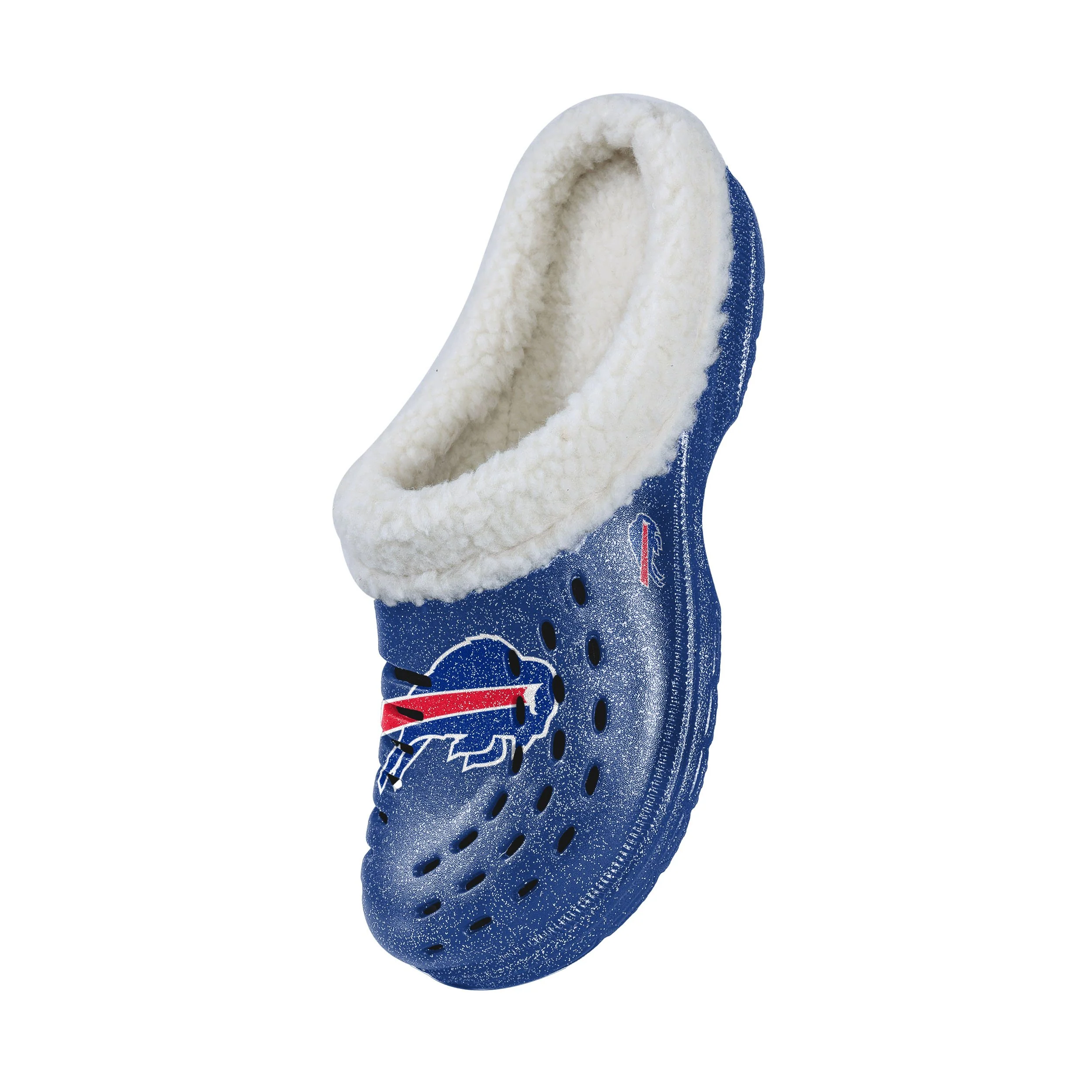 Buffalo Bills NFL Womens Sherpa Lined Glitter Clog - Image 3