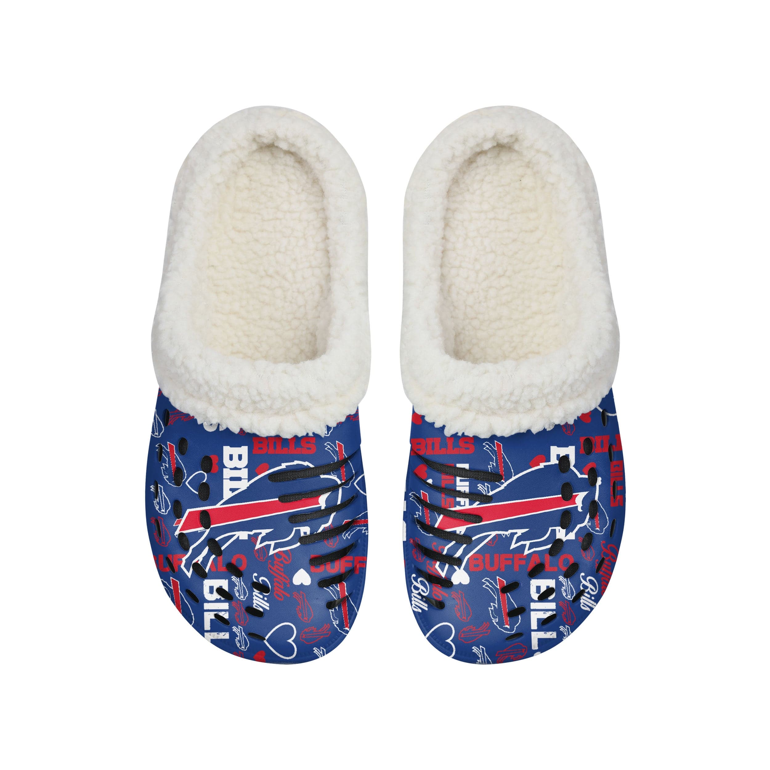 Buffalo Bills NFL Womens Sherpa Lined Logo Love Clog - Image 4