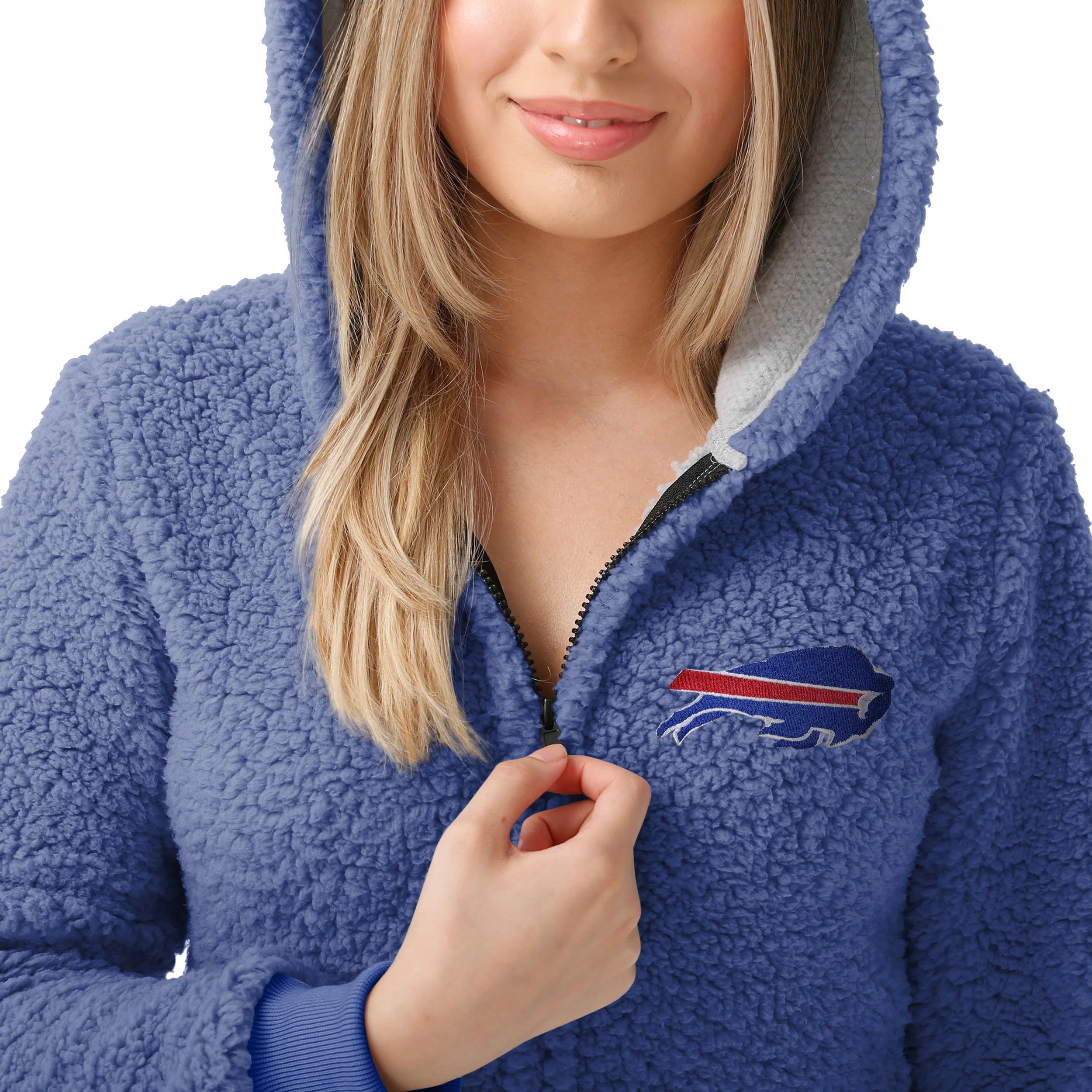 Buffalo Bills NFL Womens Sherpa One Piece Pajamas - Image 3