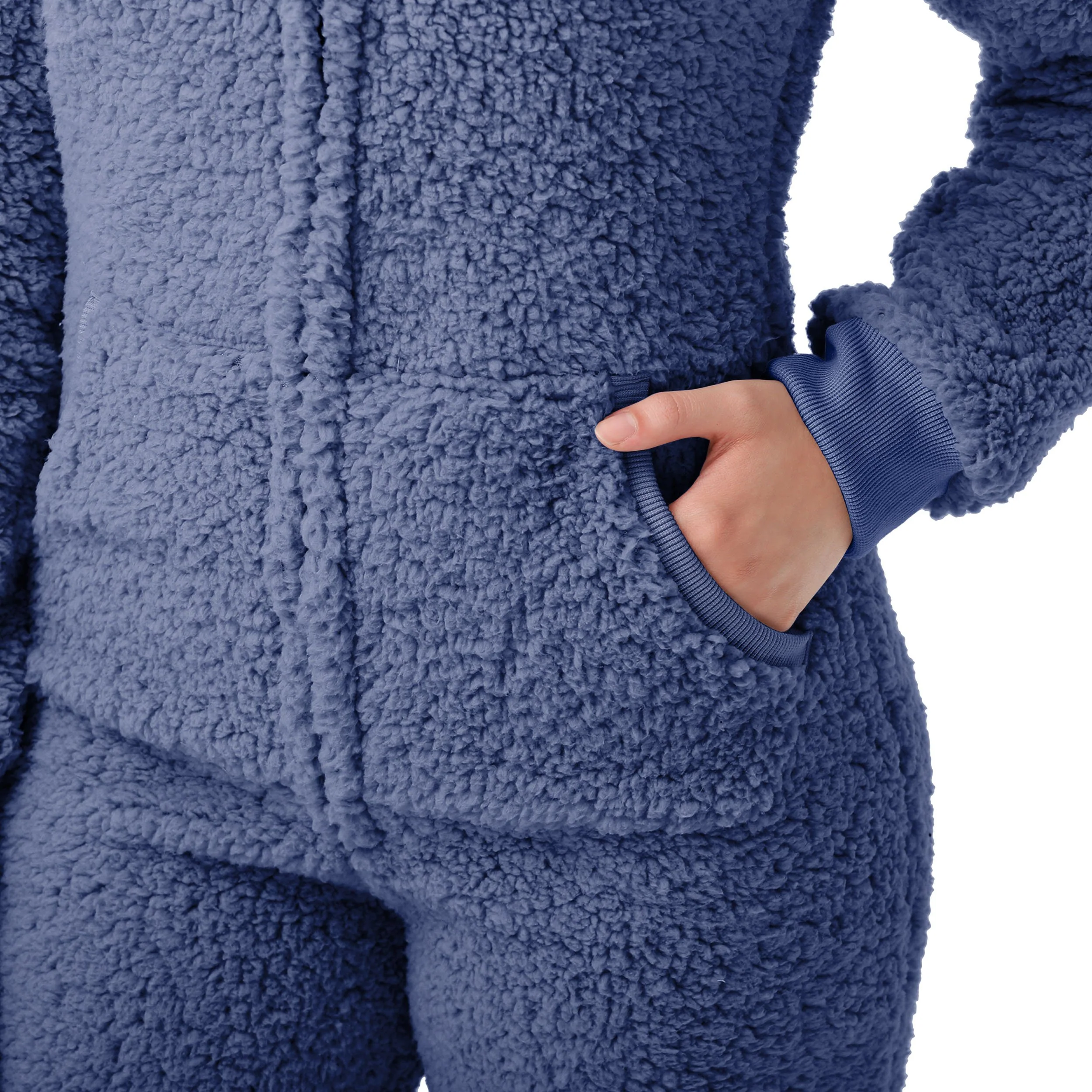 Buffalo Bills NFL Womens Sherpa One Piece Pajamas - Image 4