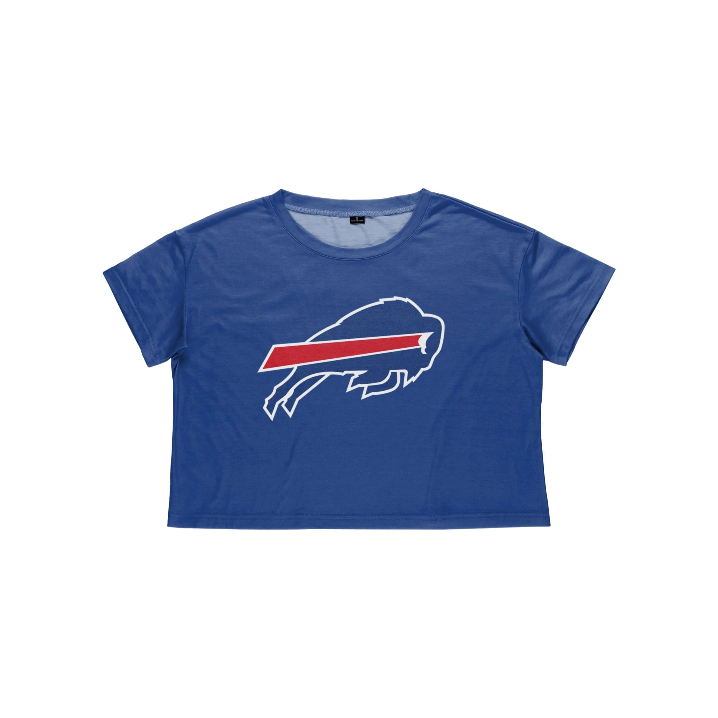 Buffalo Bills NFL Womens Solid Big Logo Crop Top - Image 3