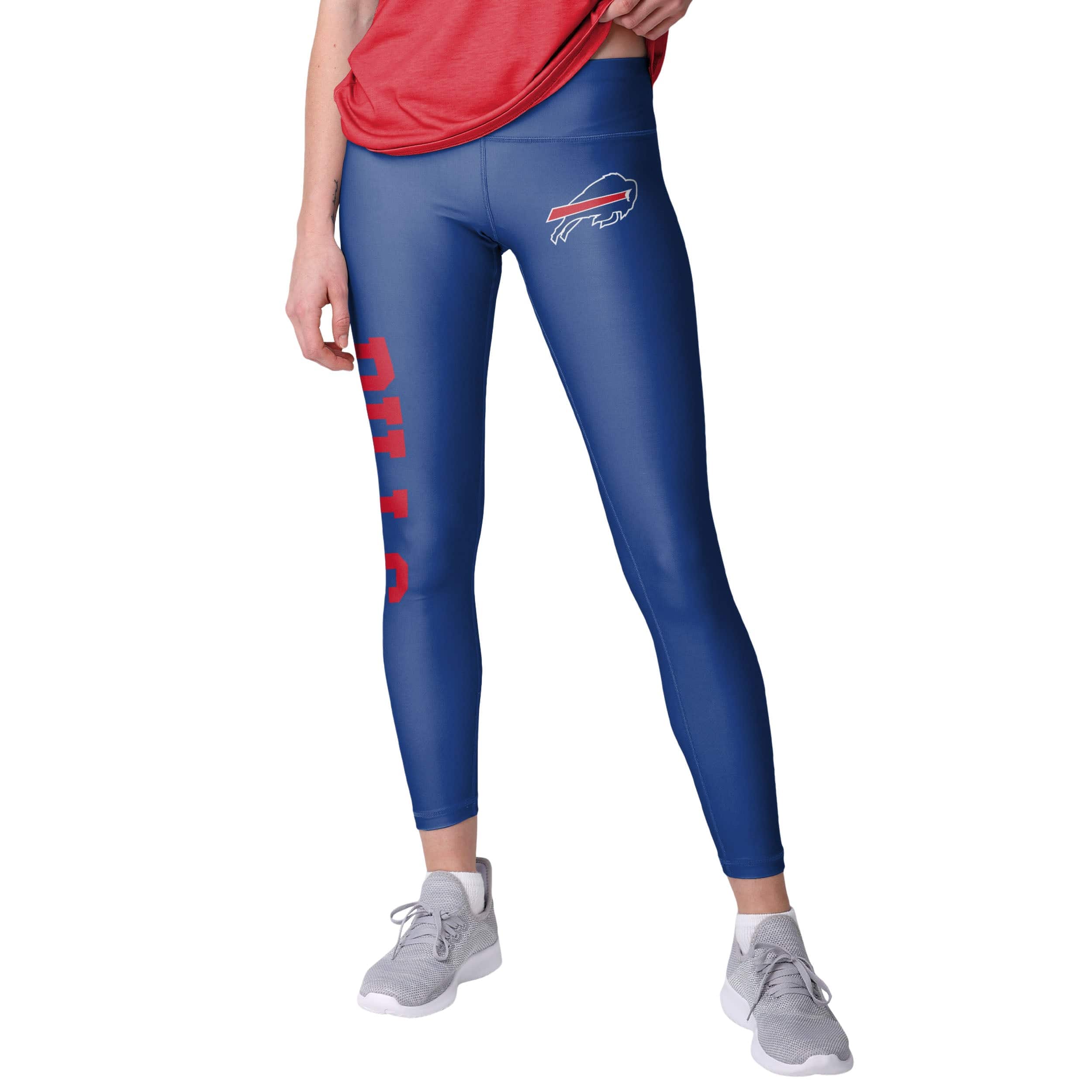 Buffalo Bills NFL Womens Solid Big Wordmark Leggings