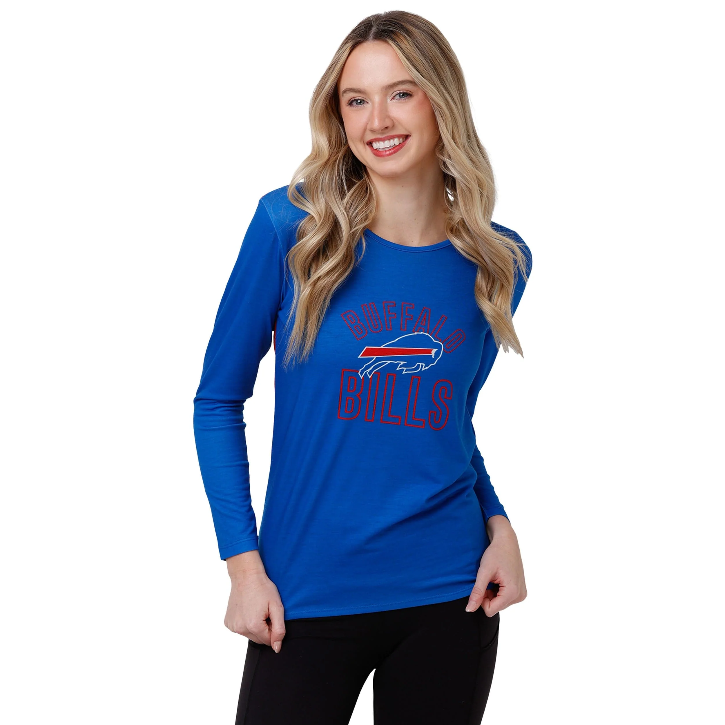 Buffalo Bills NFL Womens Tie-Breaker Long Sleeve Top - Image 2