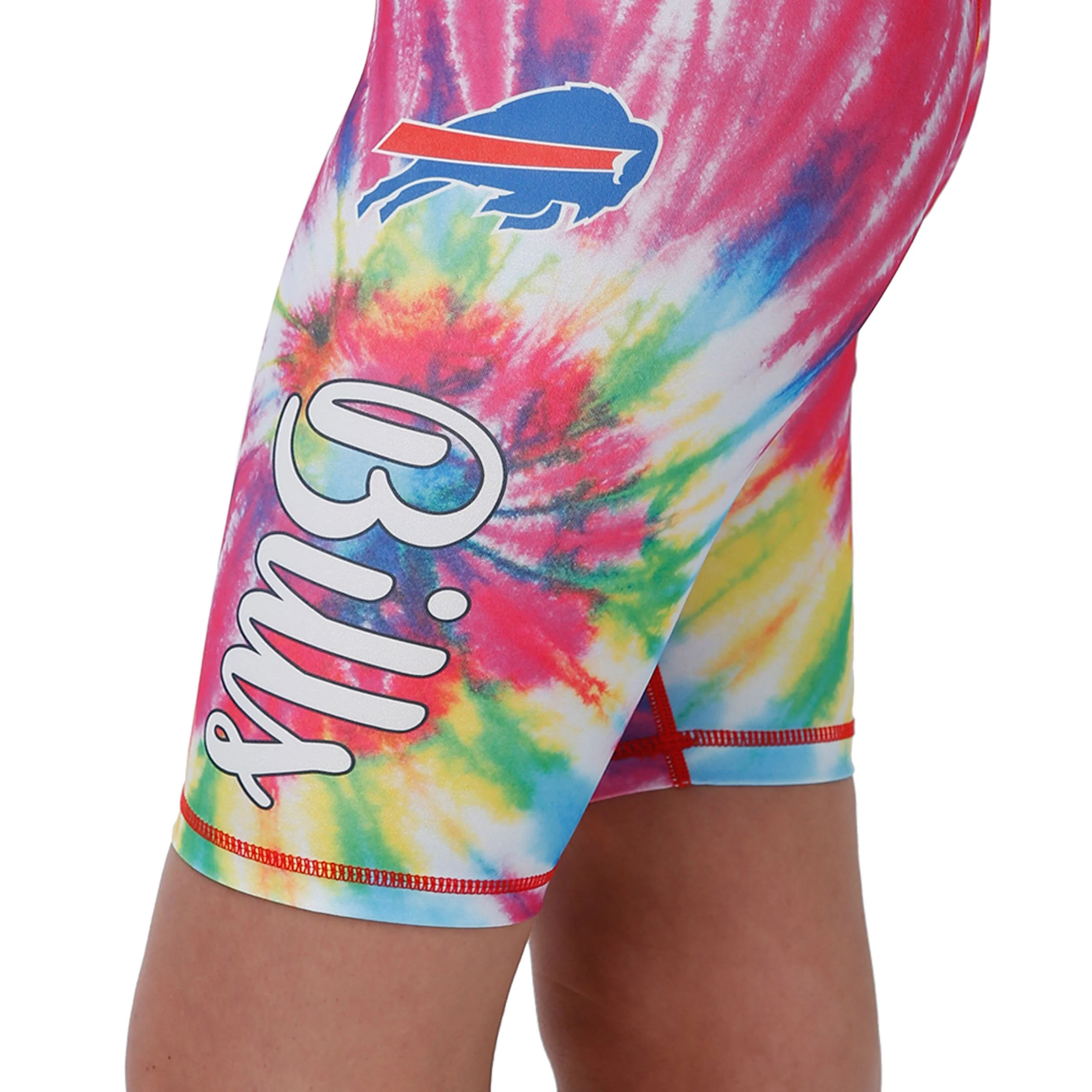 Buffalo Bills NFL Womens Tie-Dye Bike Shorts - Image 3