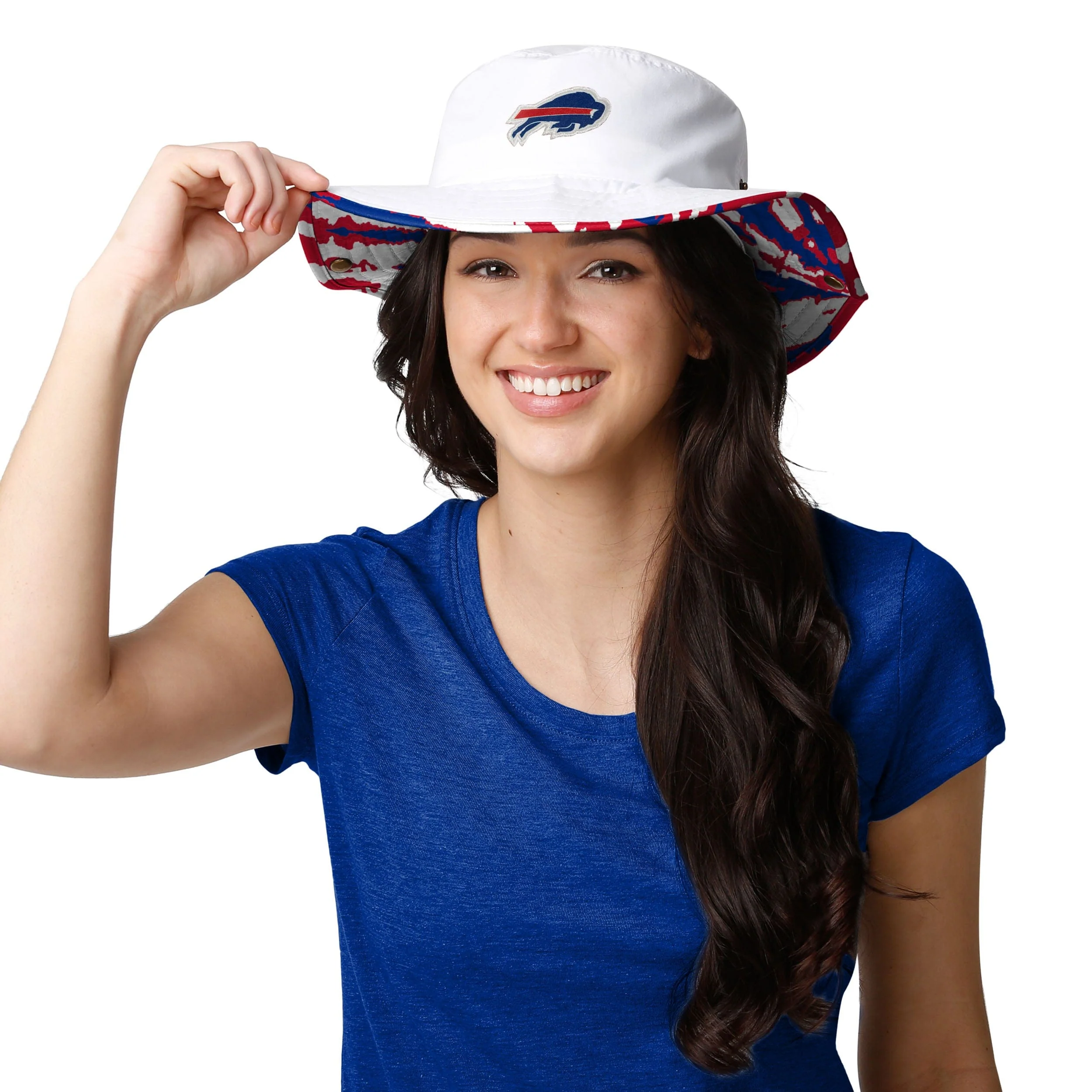 Buffalo Bills NFL Womens White Hybrid Boonie Hat - Image 2