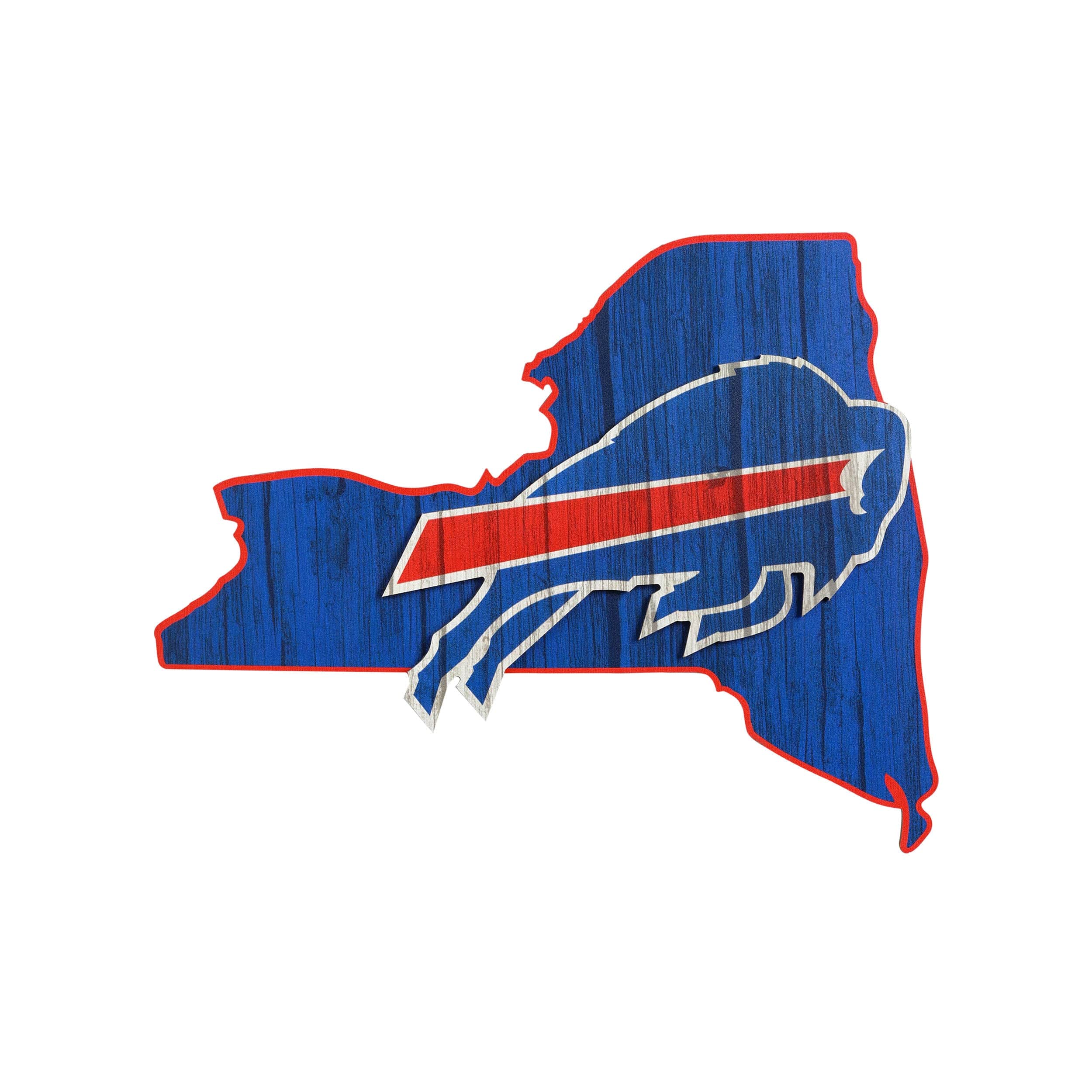 Buffalo Bills NFL Wood State Sign