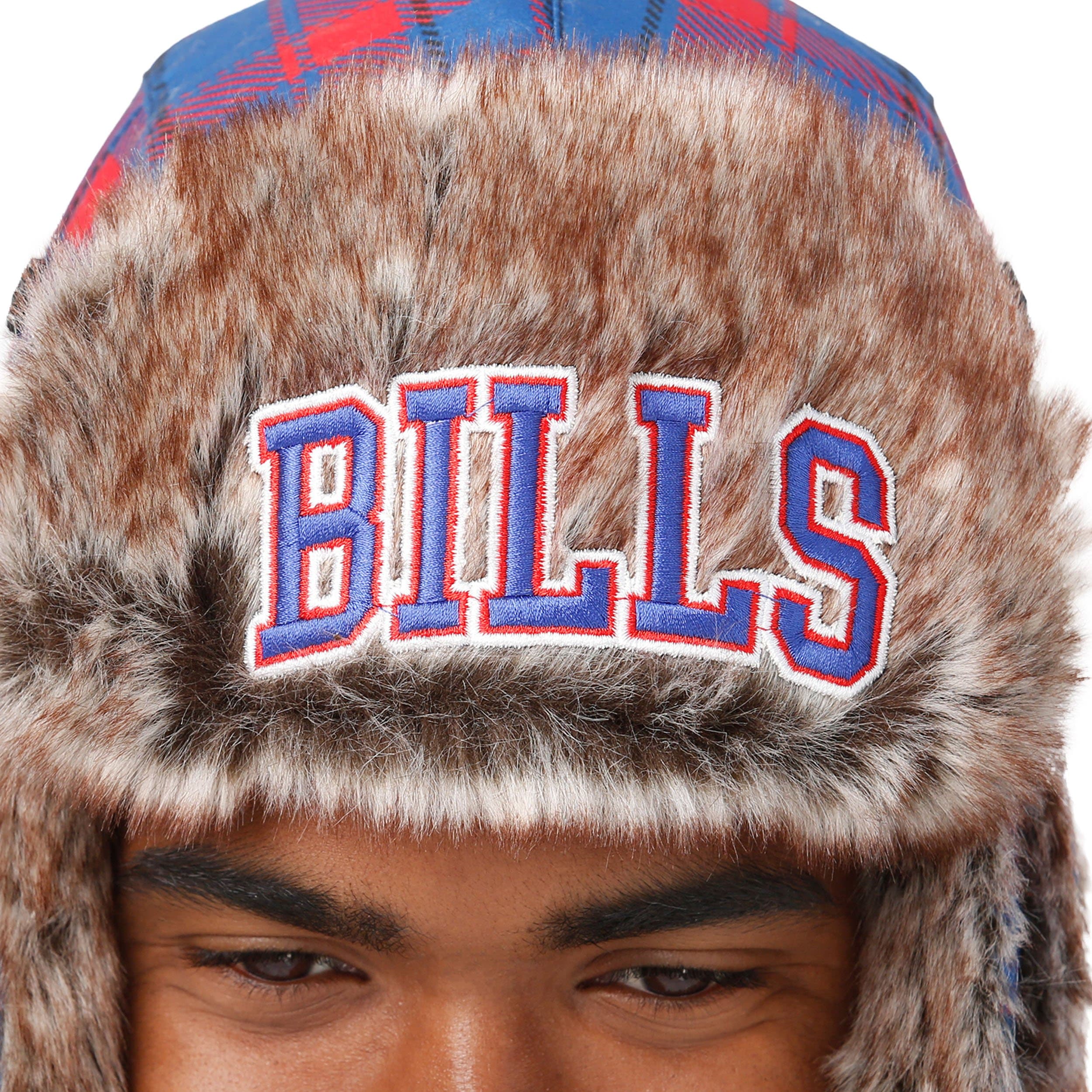 Buffalo Bills NFL Wordmark Flannel Trapper Hat - Image 4