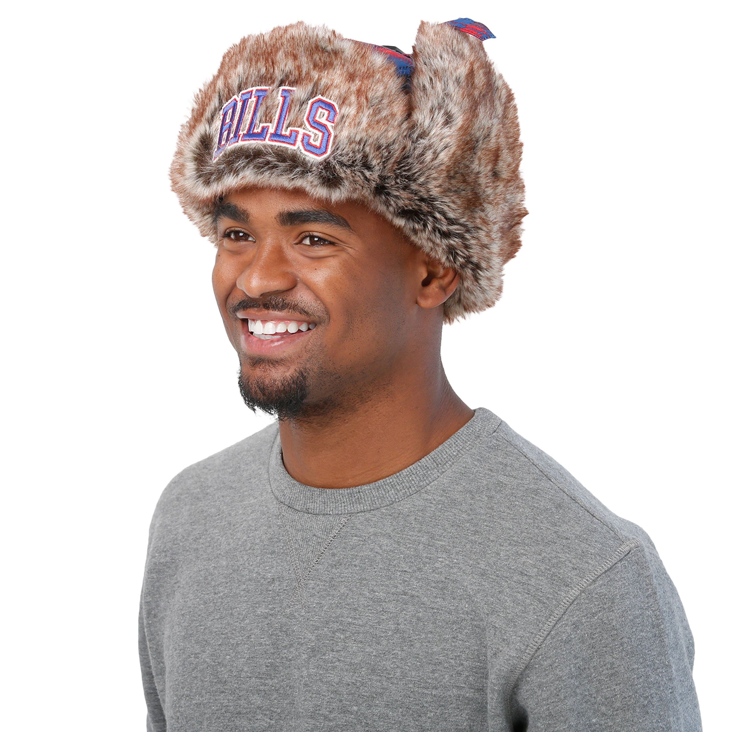Buffalo Bills NFL Wordmark Flannel Trapper Hat - Image 5