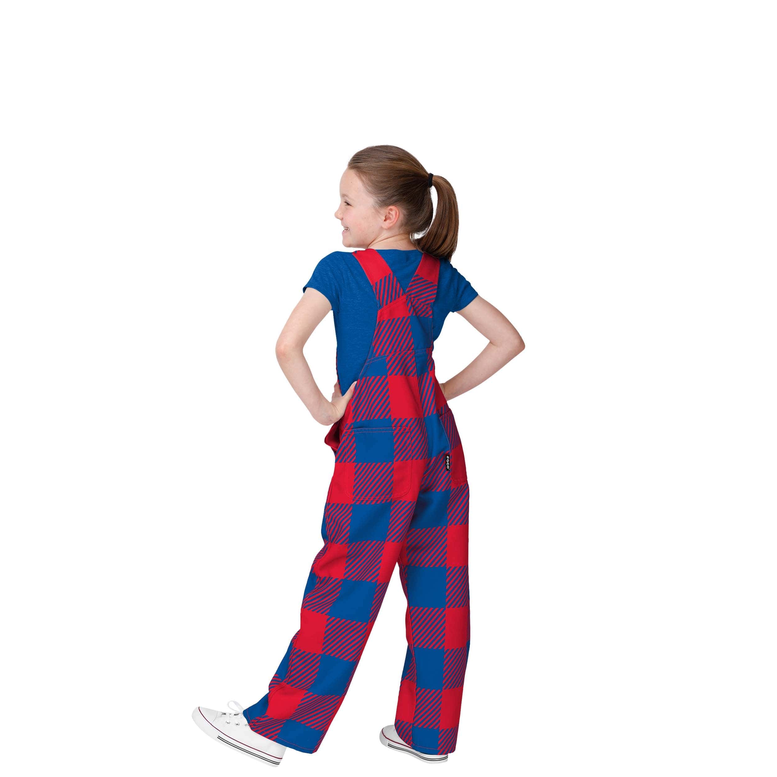 Buffalo Bills NFL Youth Plaid Bib Overalls - Image 2