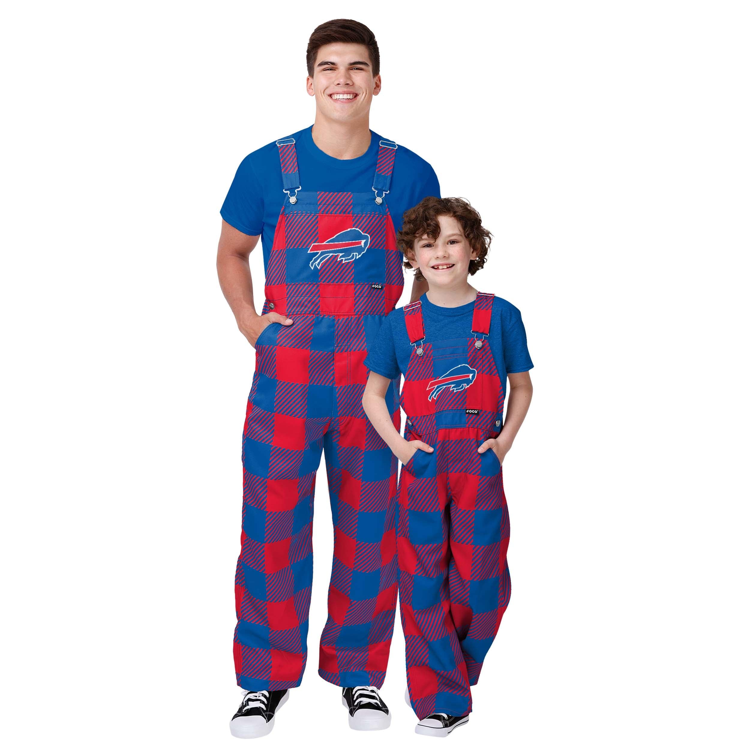 Buffalo Bills NFL Youth Plaid Bib Overalls - Image 3