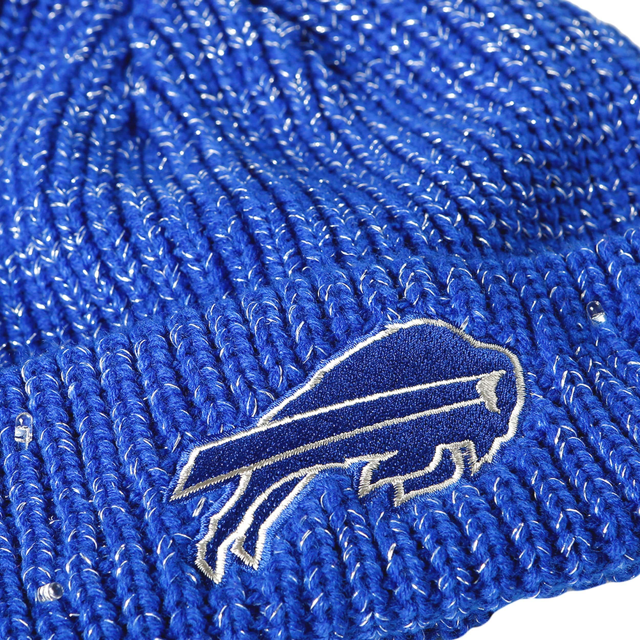 Buffalo Bills Womens NFL Glitter Knit Light Up Beanie - Image 3