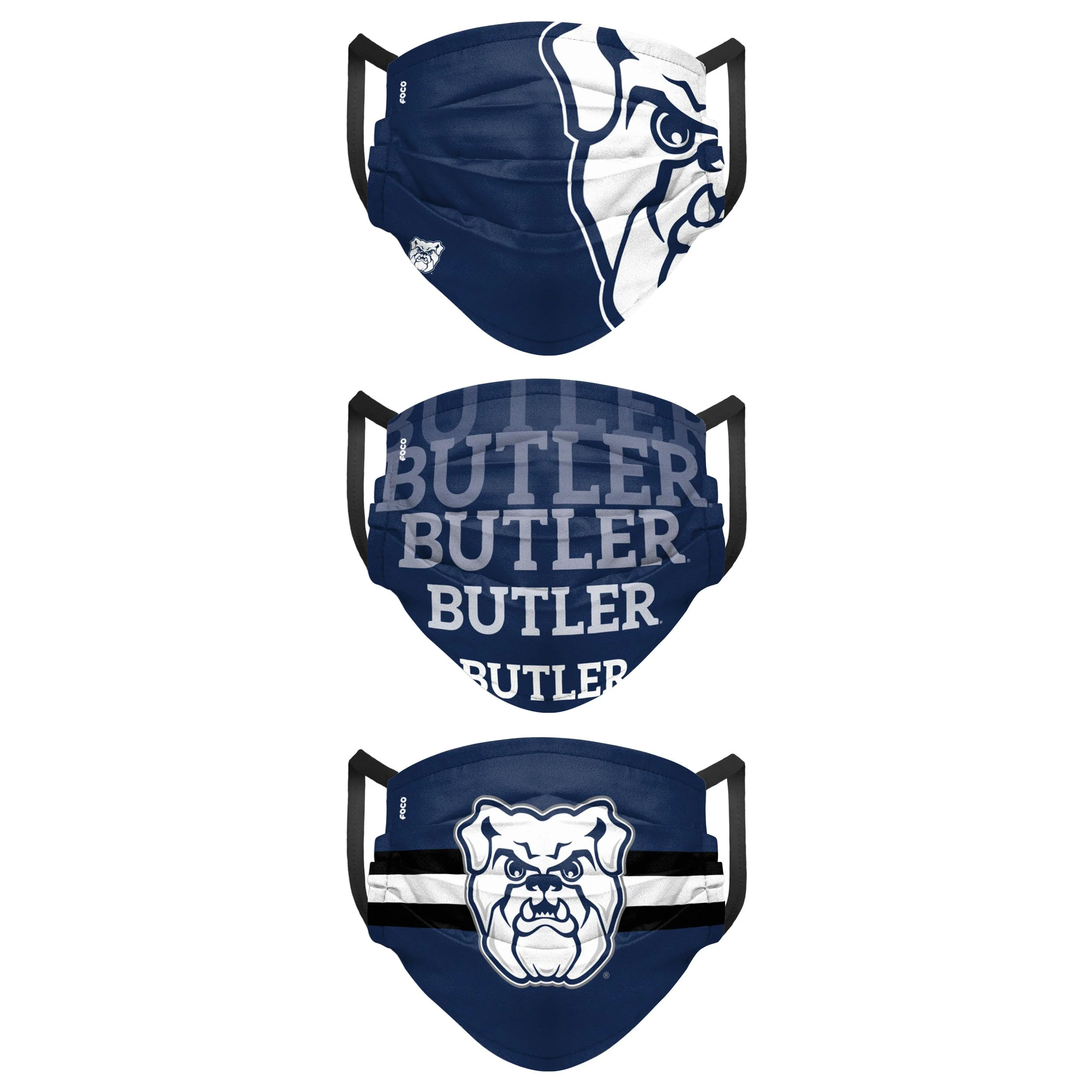 Butler Bulldogs NCAA Mens Matchday 3 Pack Face Cover - Image 2