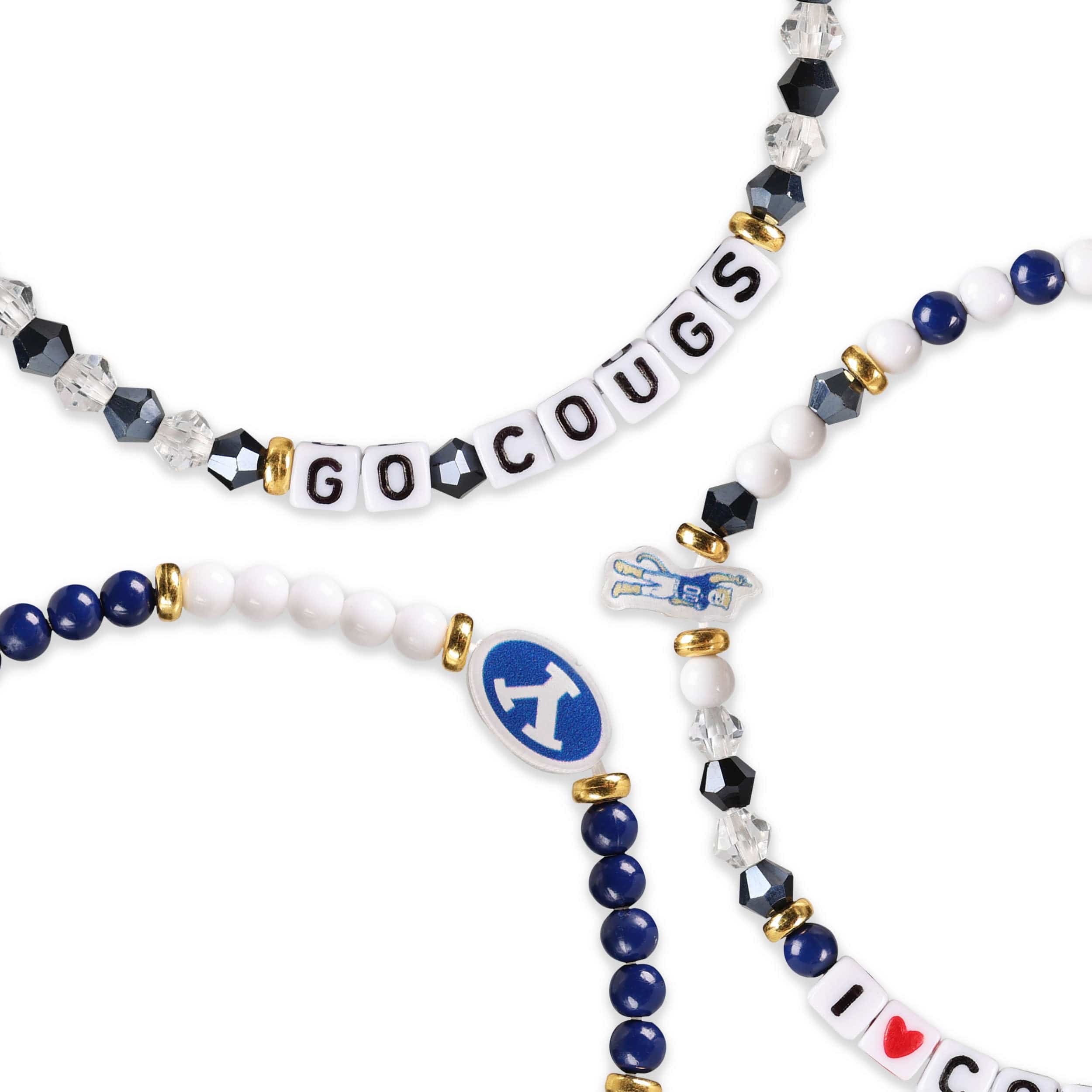 BYU Cougars NCAA 3 Pack Friendship Bracelet - Image 2