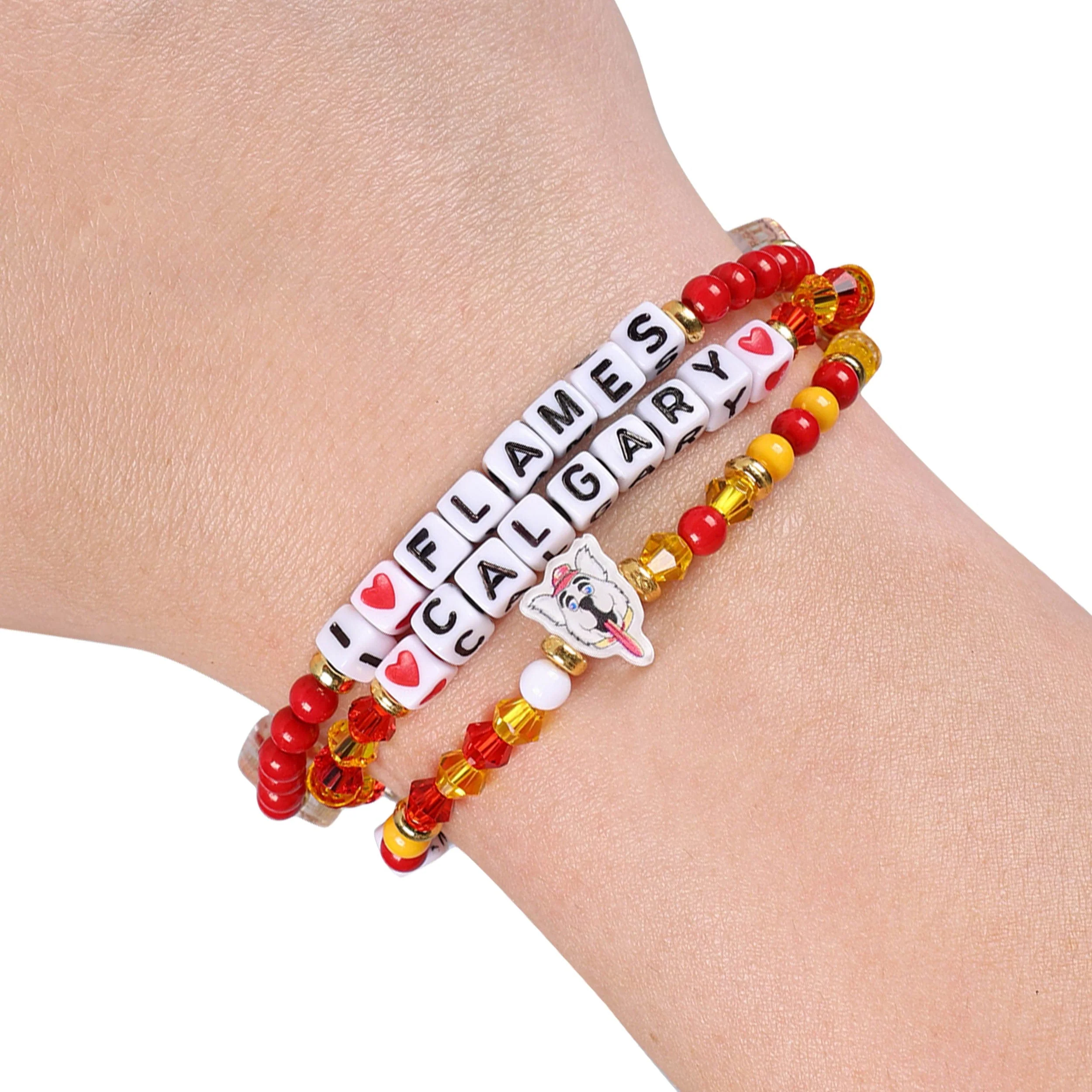 Calgary Flames NHL 3 Pack Friendship Bracelet - Image 4