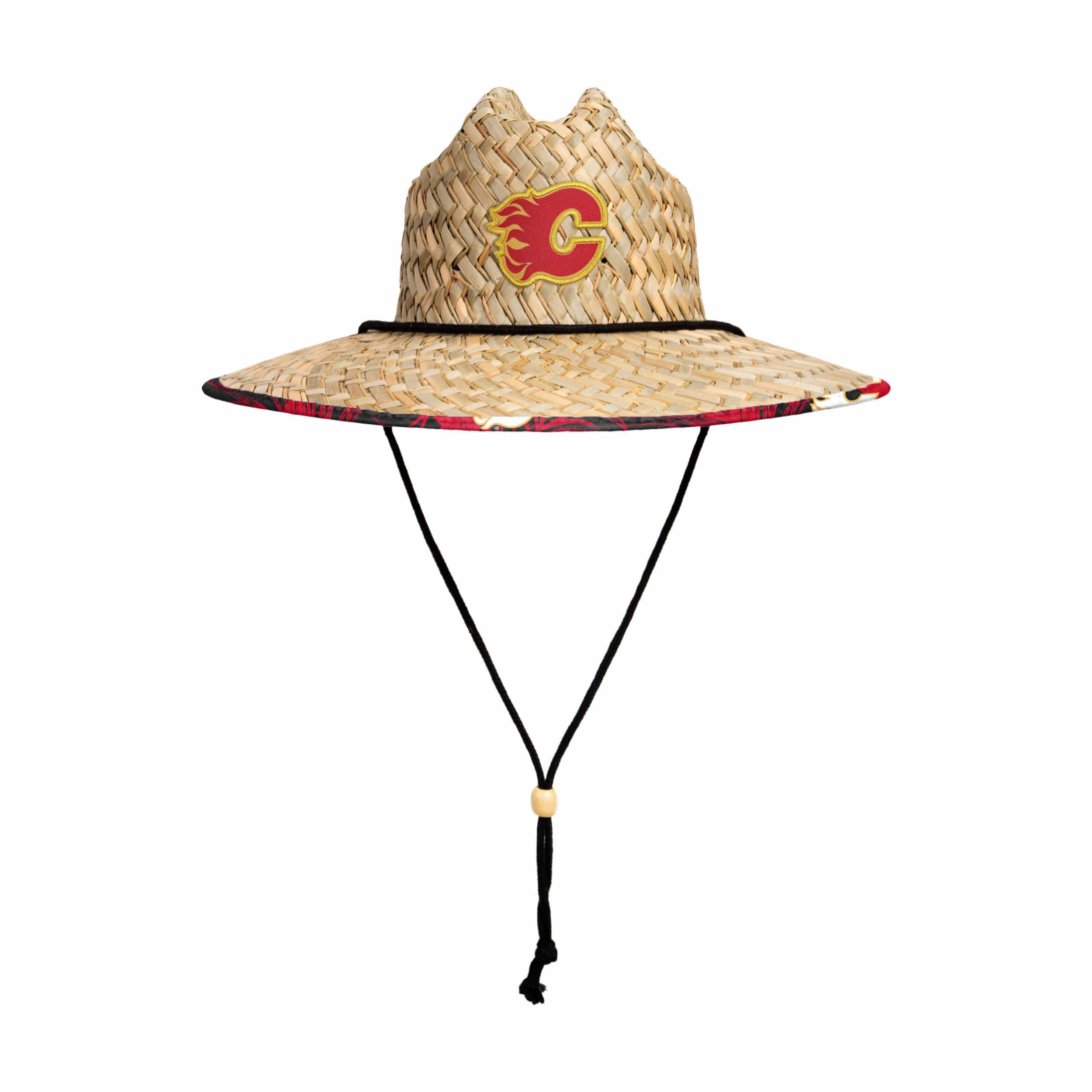 Calgary Flames NHL Floral Straw Hat - Image 3