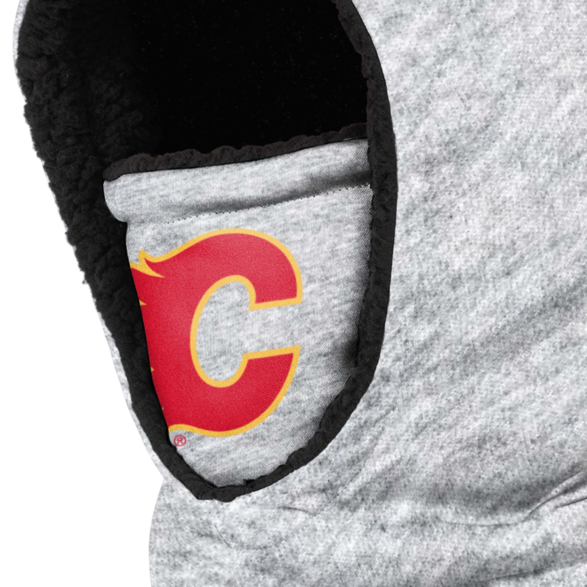 Calgary Flames NHL Heather Grey Big Logo Hooded Gaiter - Image 3