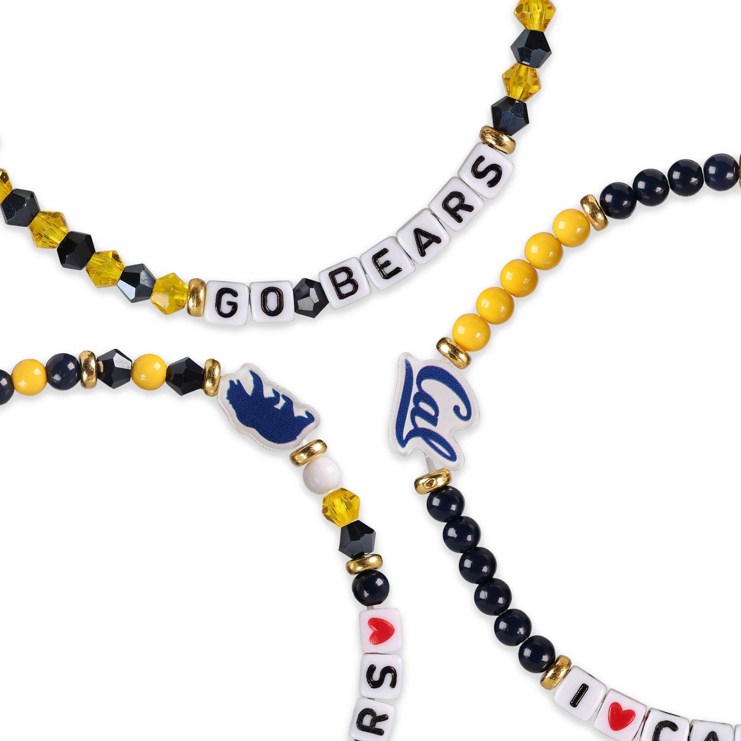 California Bears NCAA 3 Pack Friendship Bracelet - Image 2