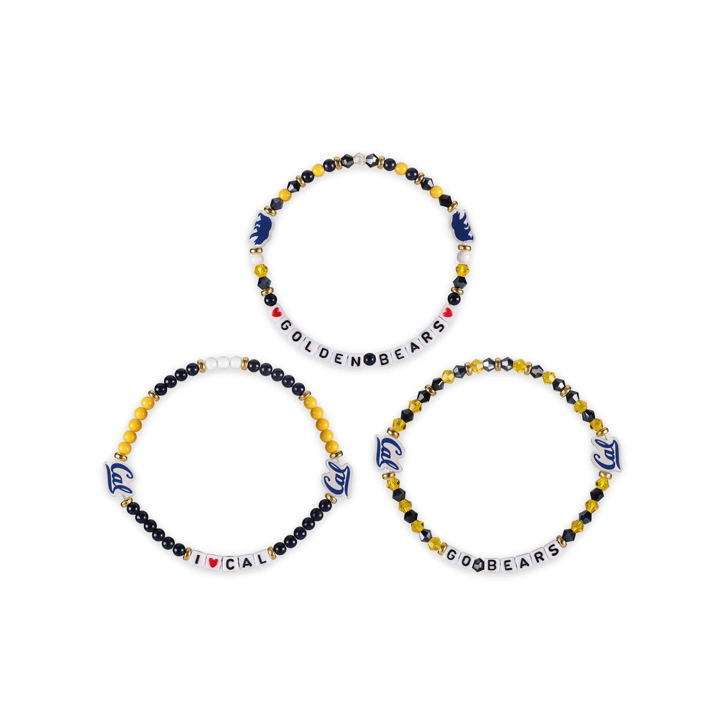 California Bears NCAA 3 Pack Friendship Bracelet - Image 3