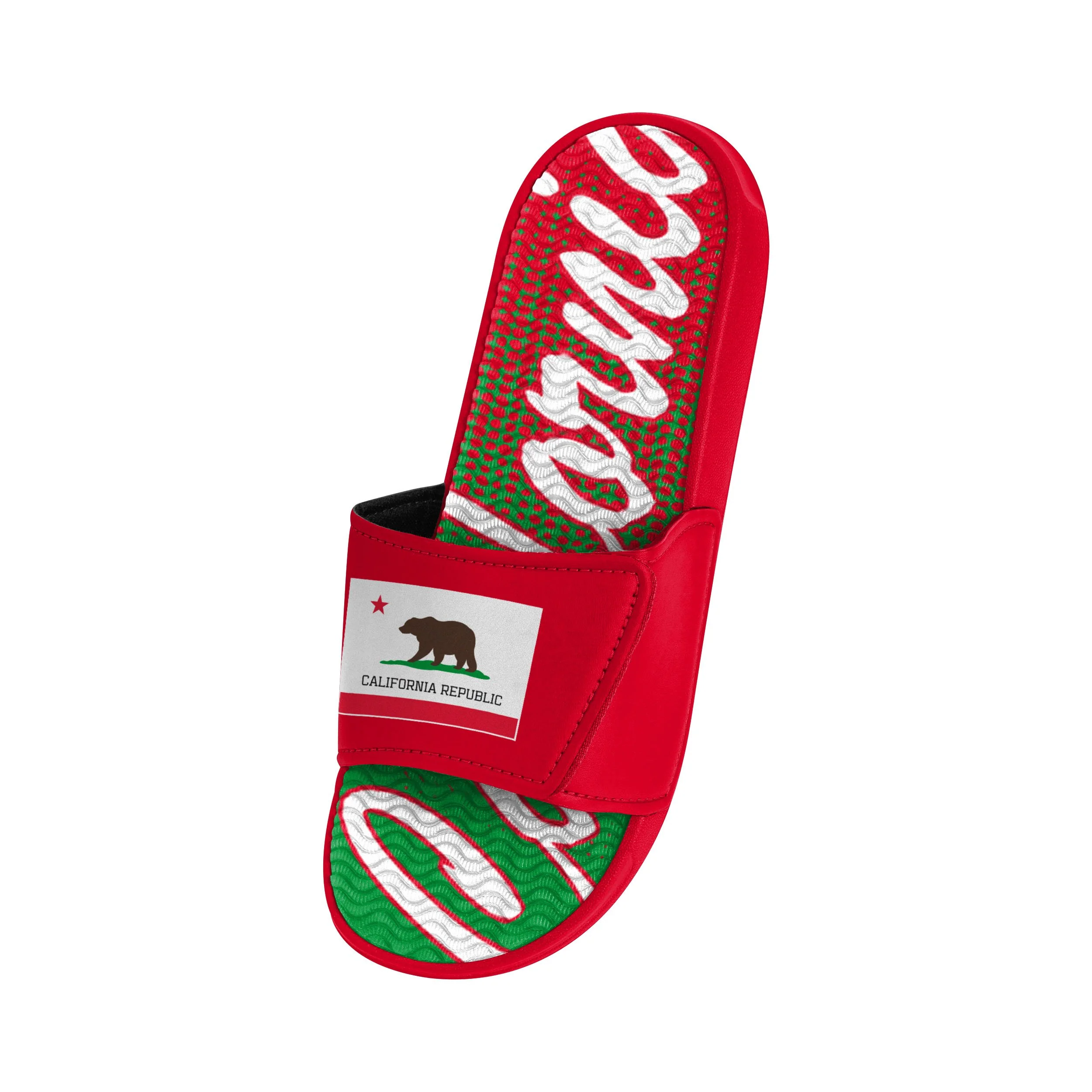 California Mens Flag Gradient Wordmark Gel Slide - Image 3