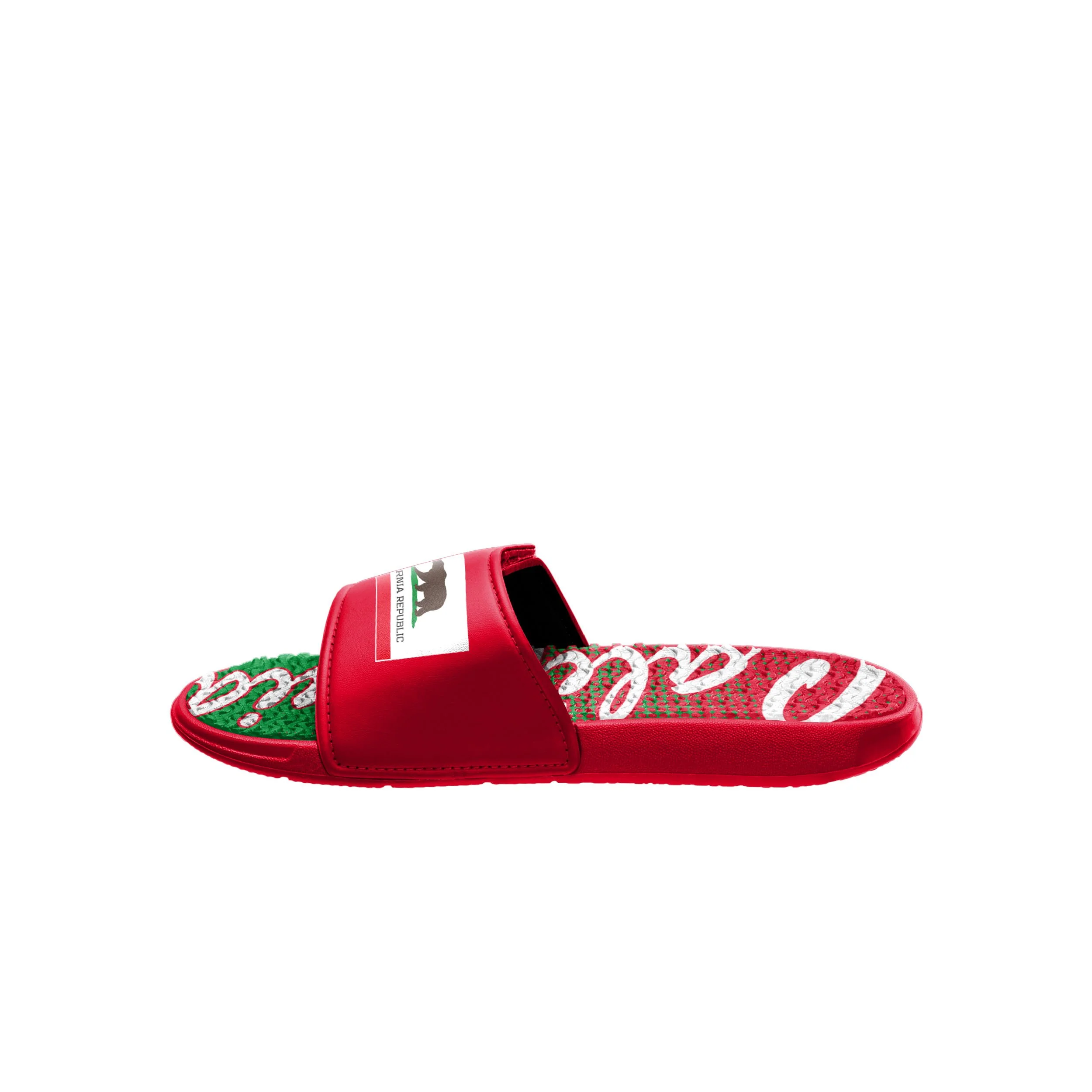 California Mens Flag Gradient Wordmark Gel Slide - Image 4