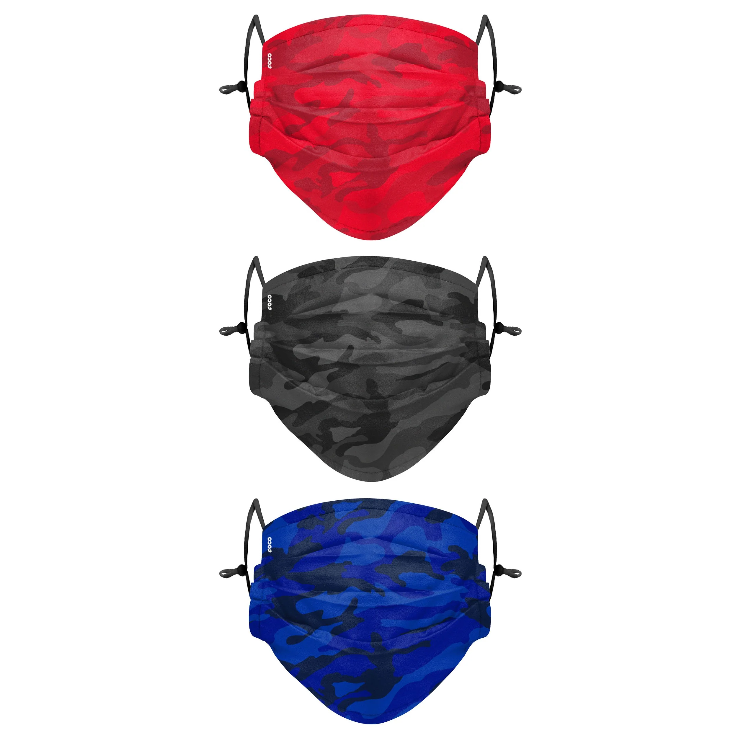 Camo Adjustable 3 Pack Face Cover