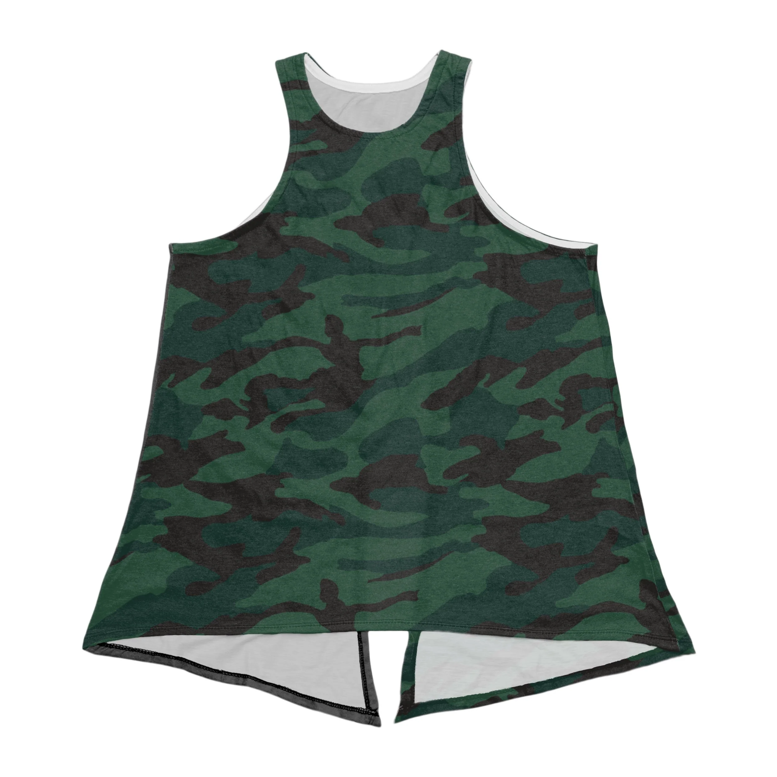 Camo Womens Tie-Breaker Sleeveless Top - Image 3