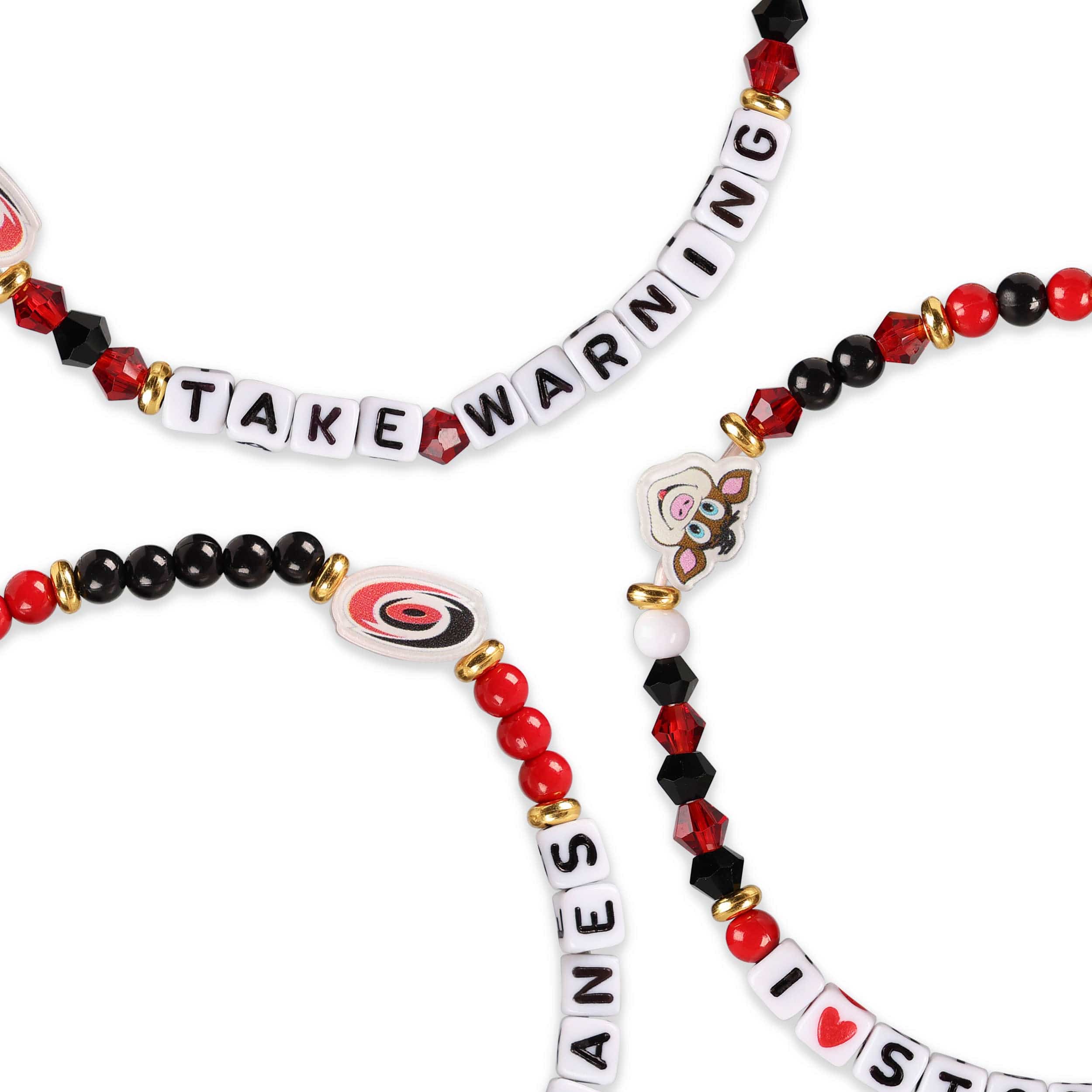 Carolina Hurricanes NHL 3 Pack Friendship Bracelet - Image 2