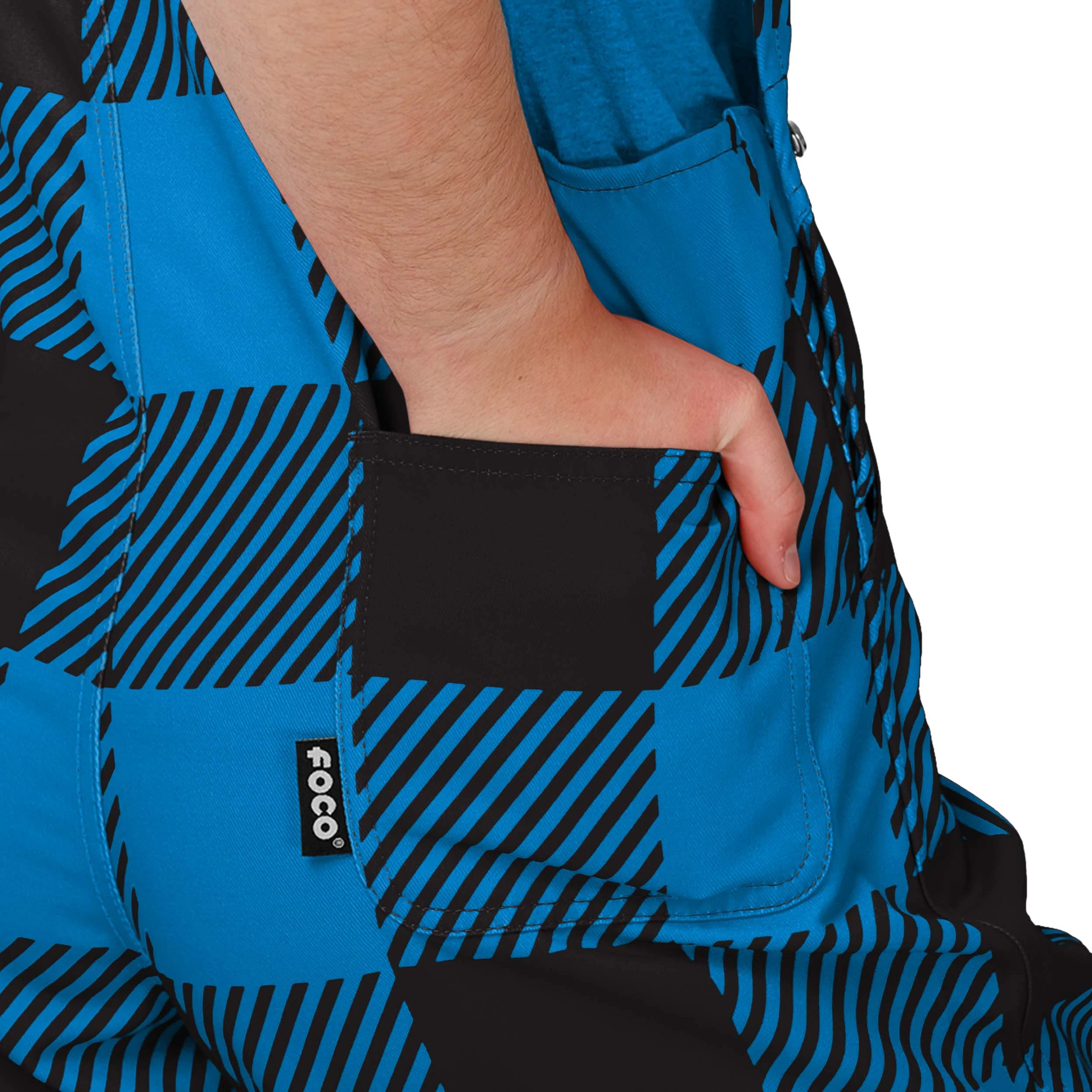 Carolina Panthers NFL Youth Plaid Bib Overalls - Image 6