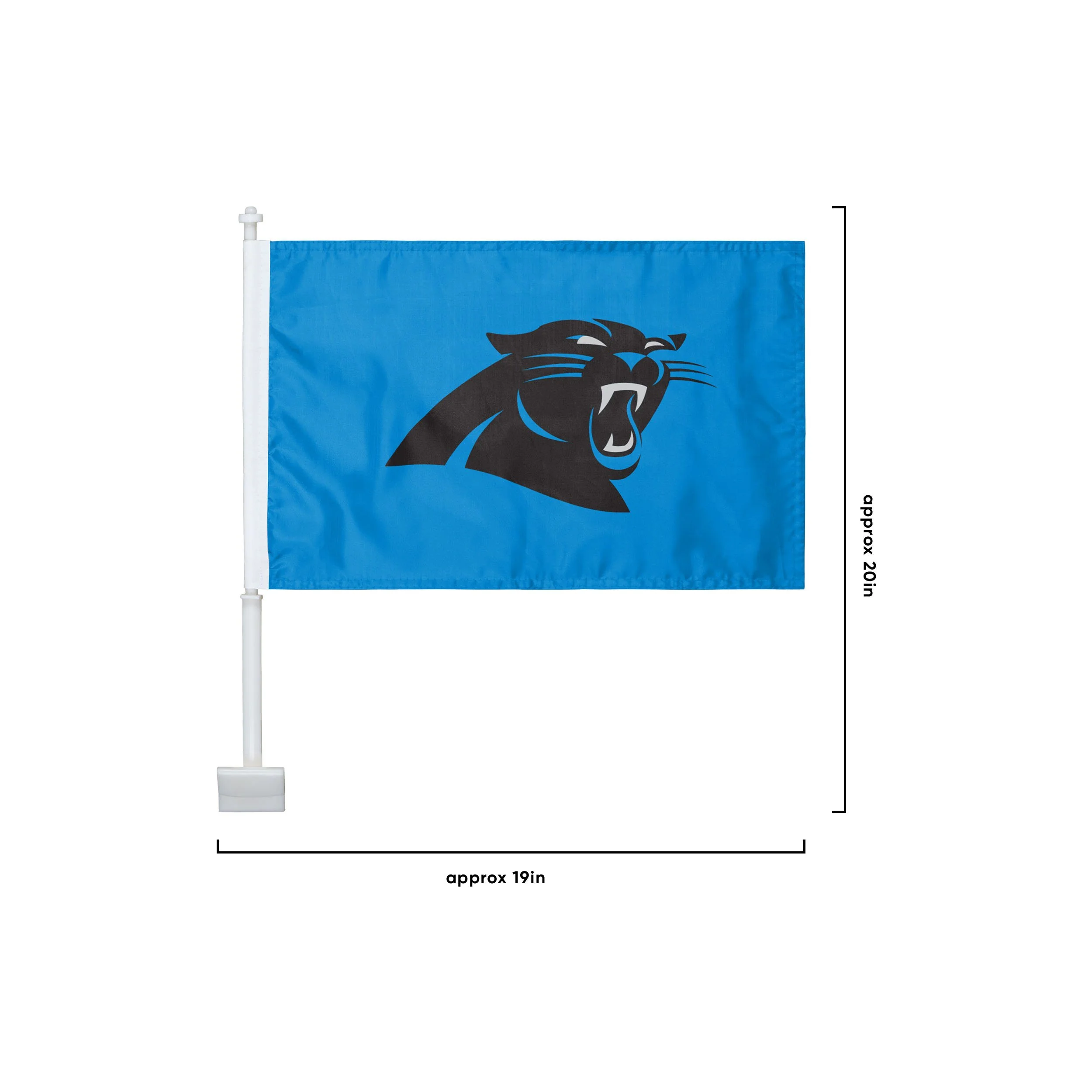 Carolina Panthers NFL 2 Pack Solid Car Flag - Image 3
