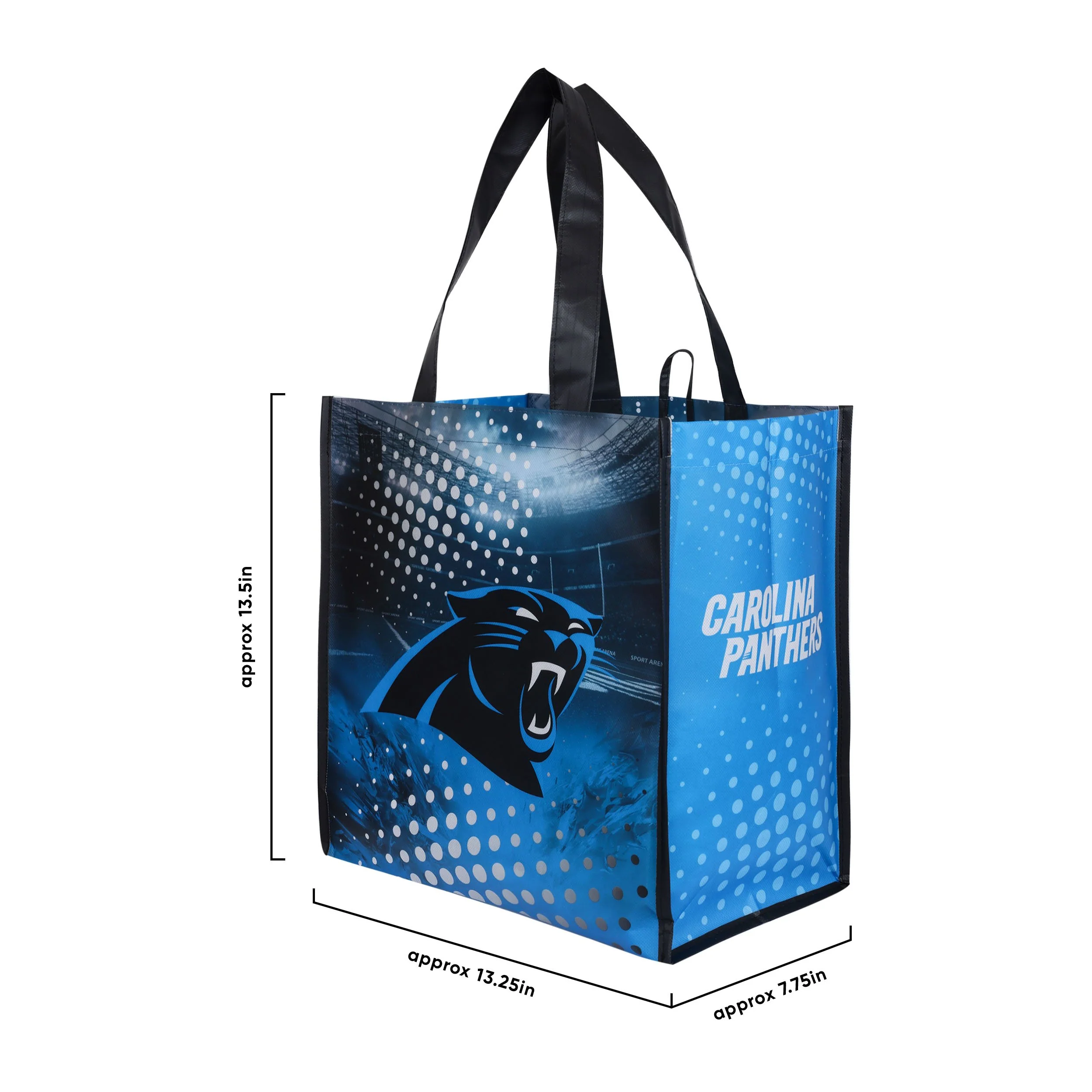 Carolina Panthers NFL 4 Pack Reusable Shopping Bag - Image 3