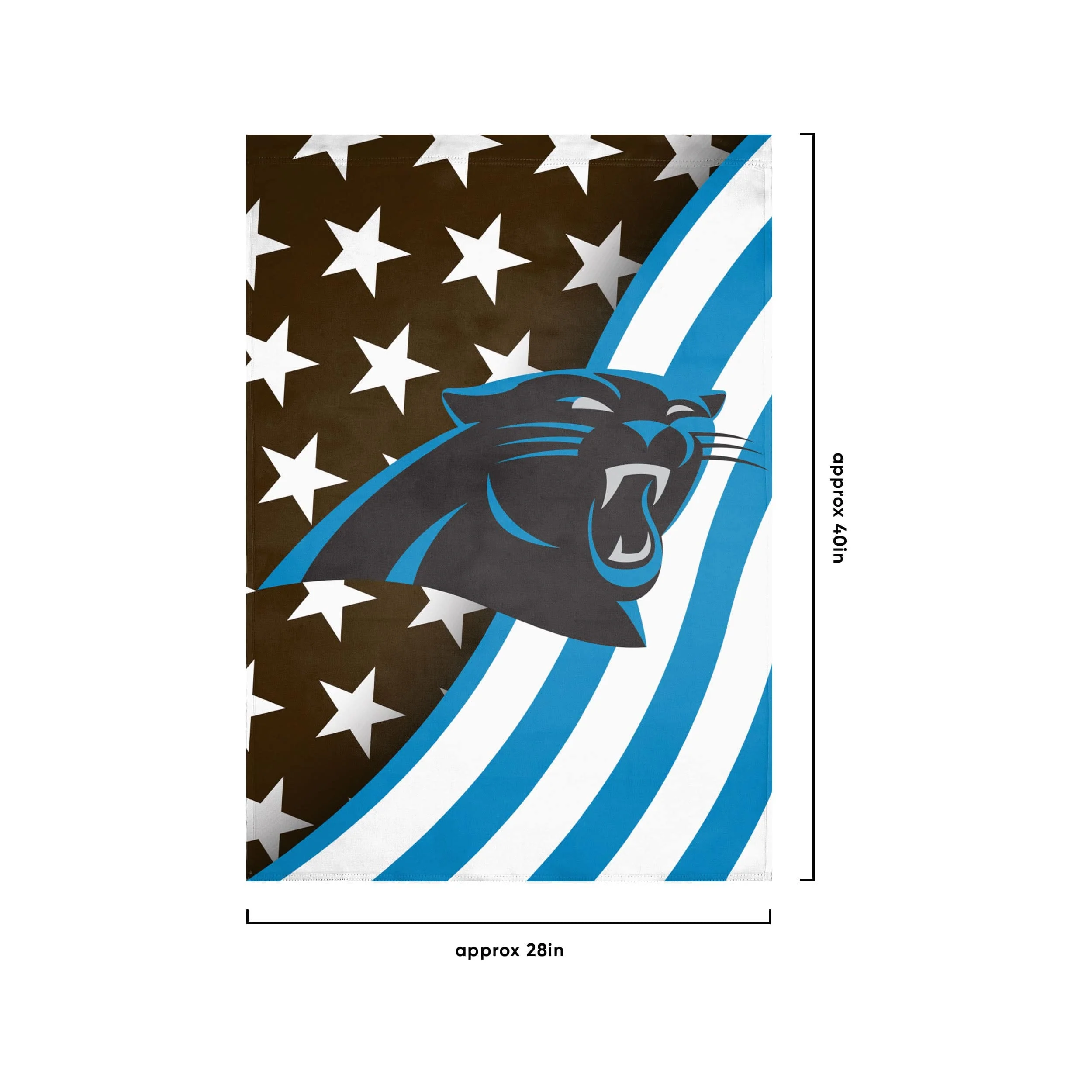 Carolina Panthers NFL Americana Vertical Flag - Image 3