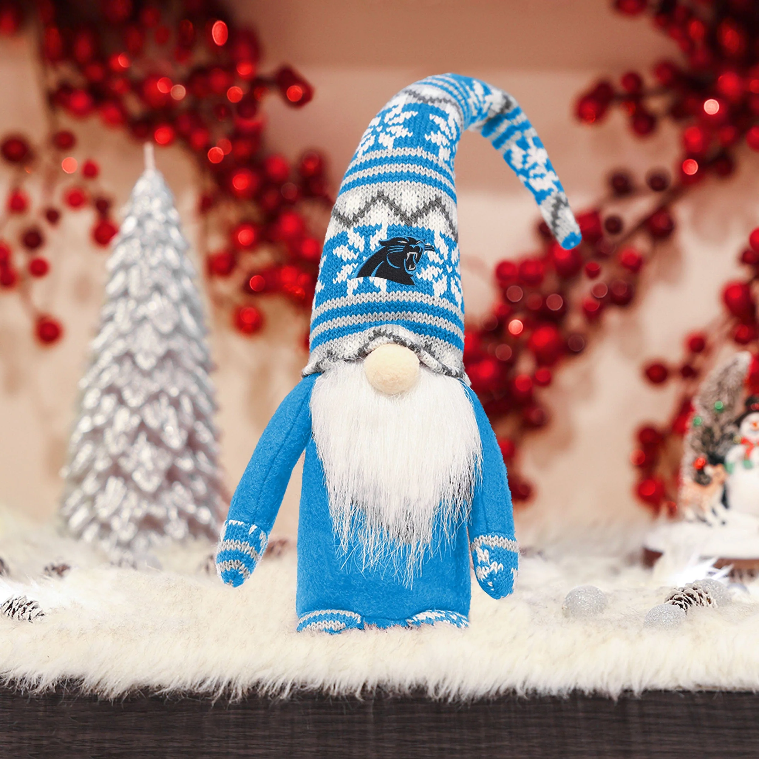 Carolina Panthers NFL Bent Hat Plush Gnome - Image 2