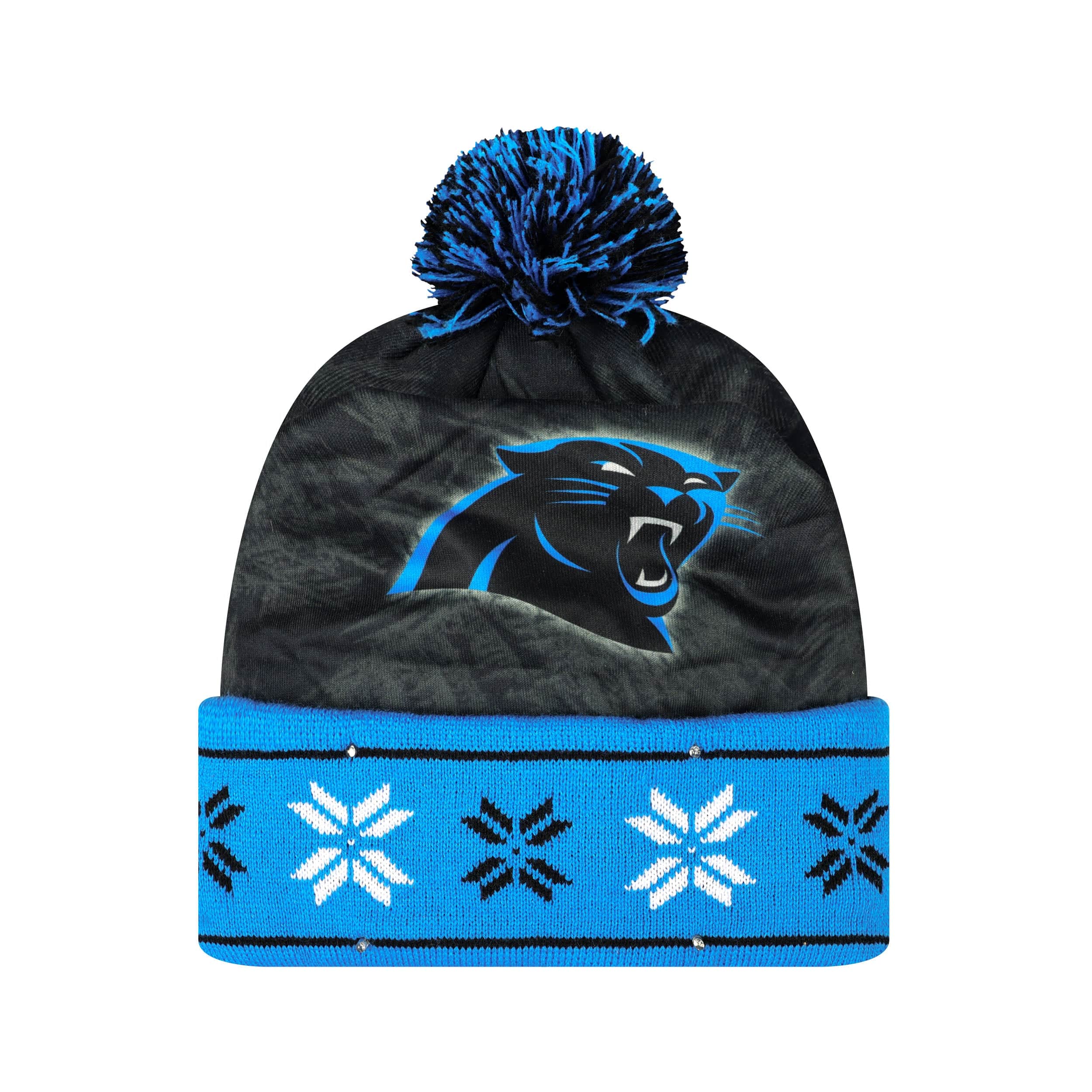 Carolina Panthers NFL Big Logo Light Up Beanie - Image 2