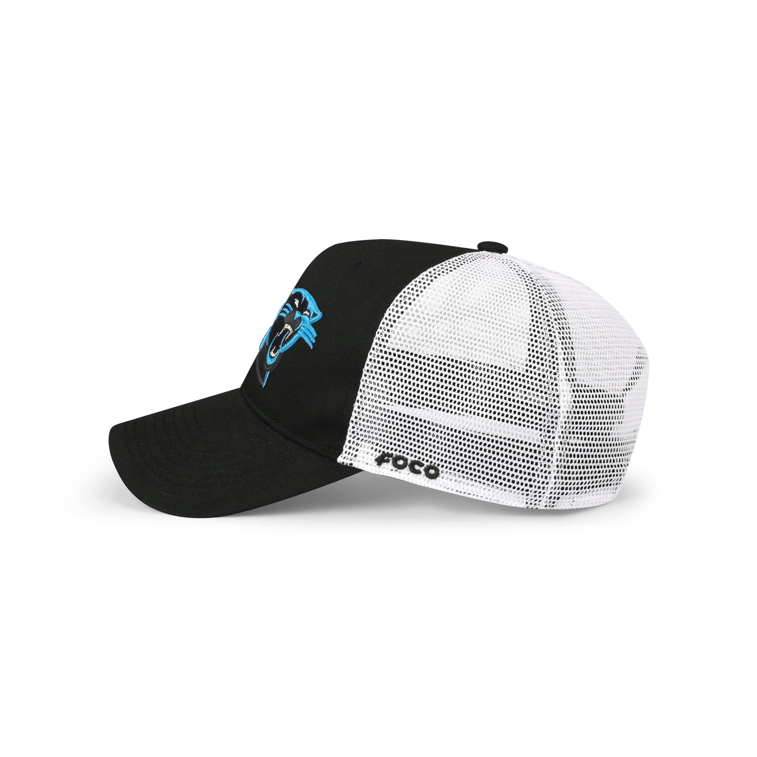 Carolina Panthers NFL Black Primary Logo Trucker RF Cap - Image 2