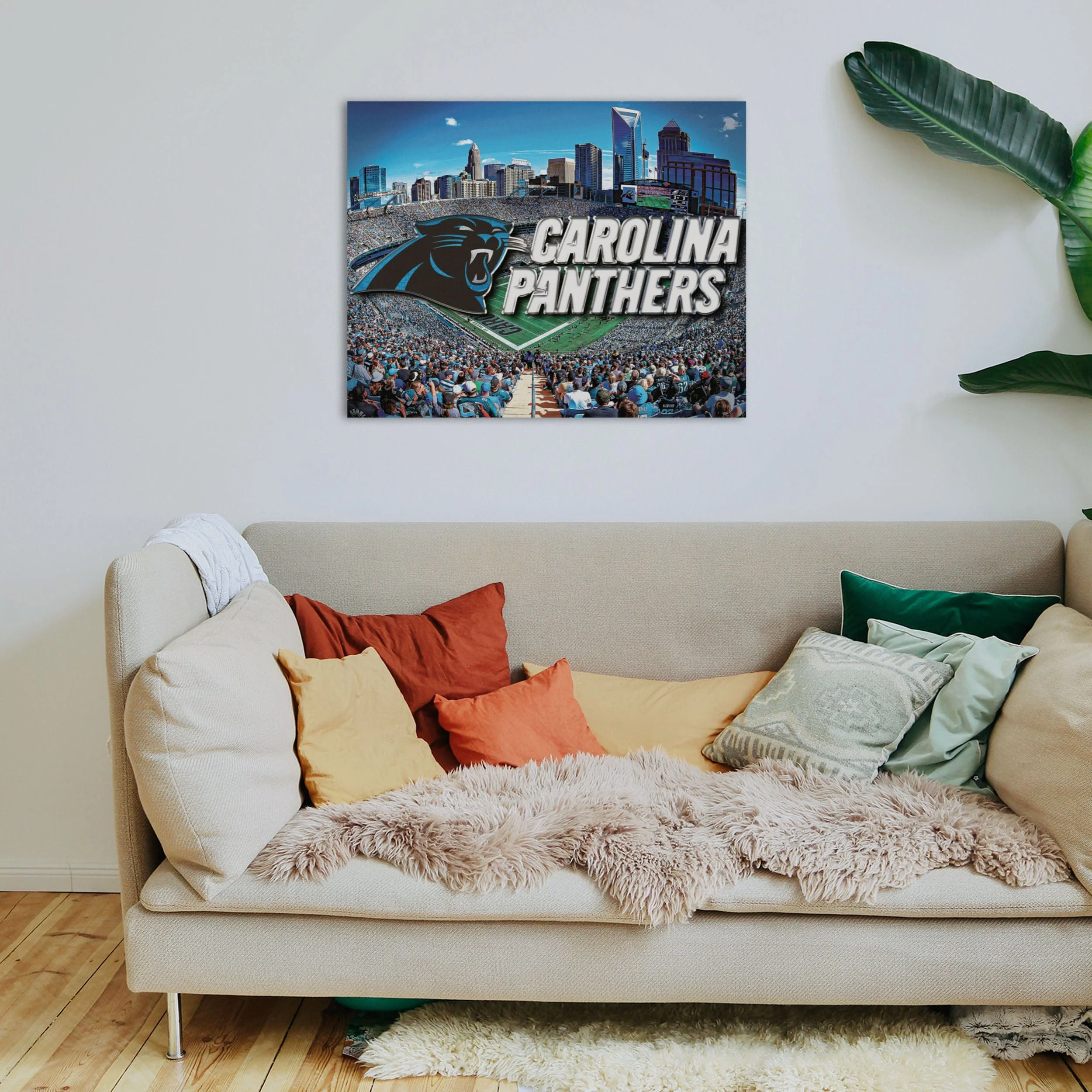 Carolina Panthers NFL Canvas Wall Sign - Image 3