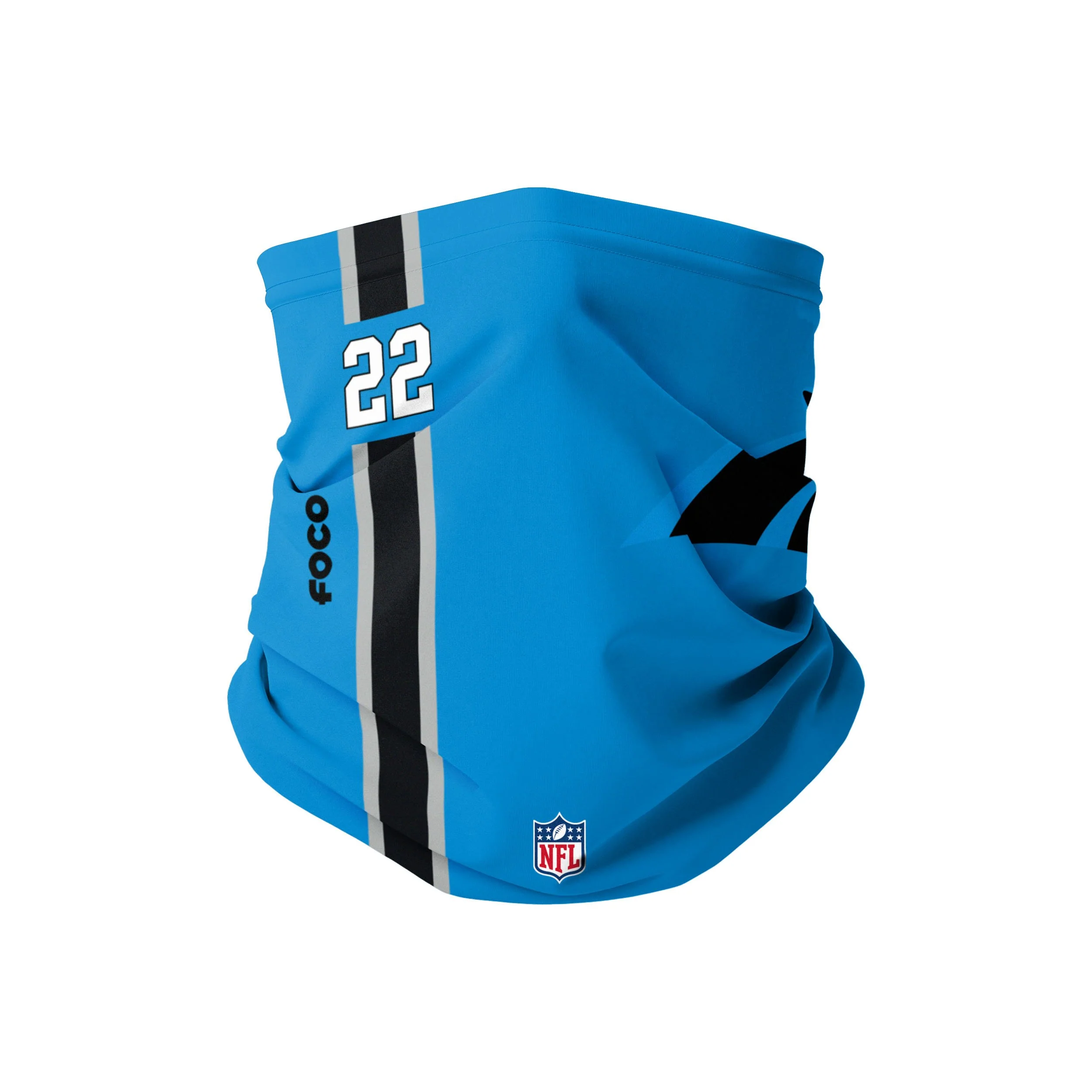 Carolina Panthers NFL Christian McCaffrey On-Field Sideline Logo Gaiter Scarf