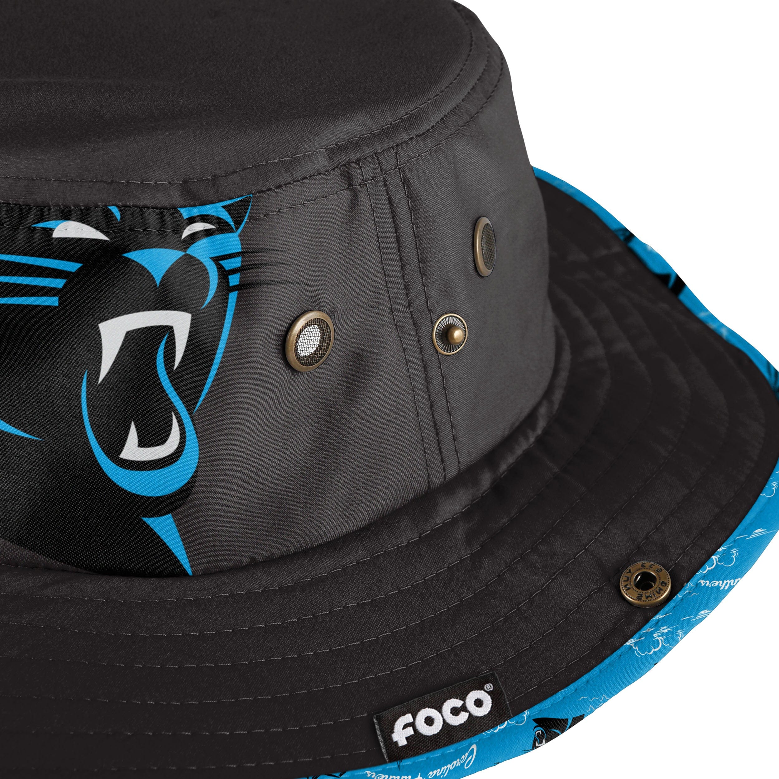Carolina Panthers NFL Cropped Big Logo Hybrid Boonie Hat - Image 4