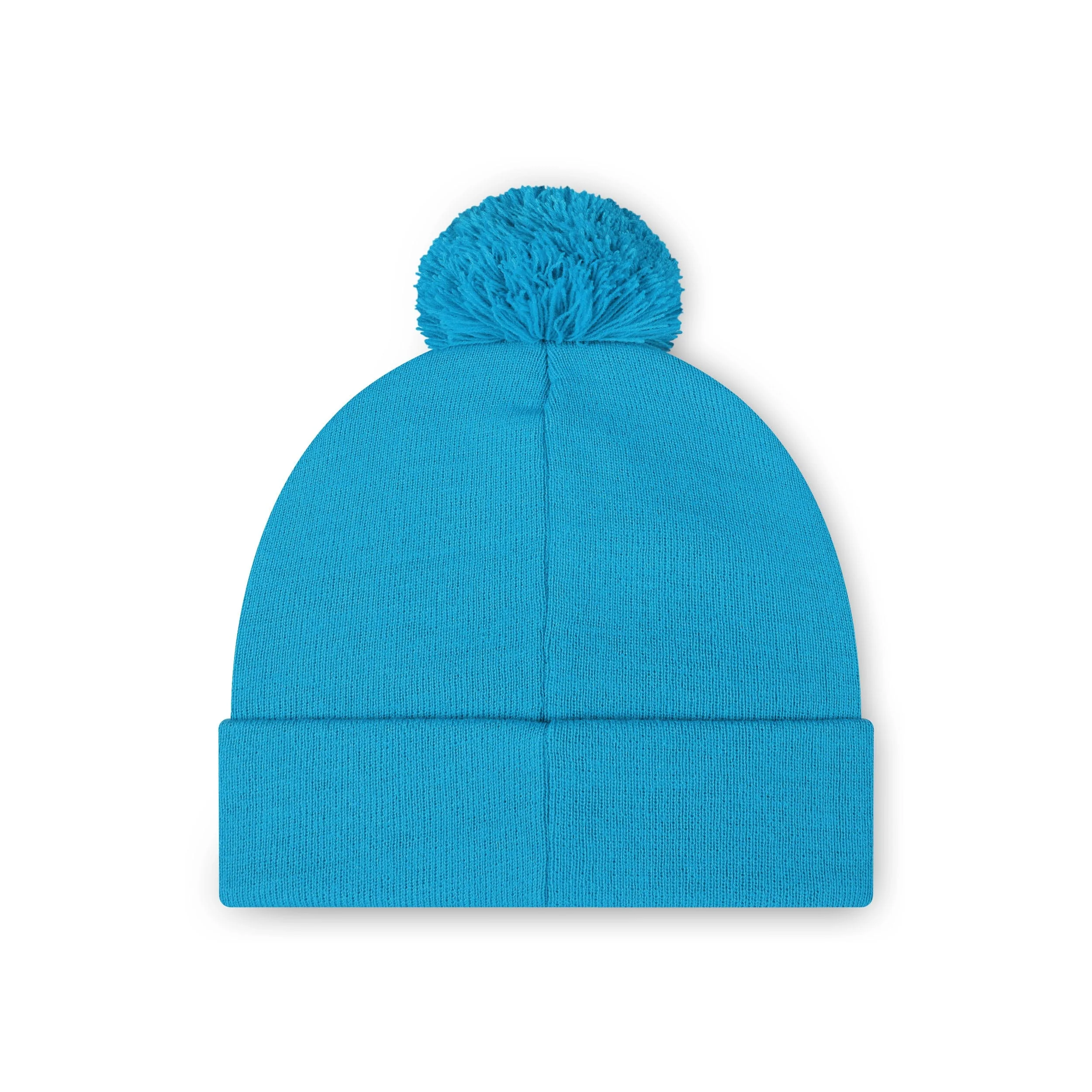 Carolina Panthers NFL Glacier Blue Basic Primary Logo Pom Beanie - Image 2