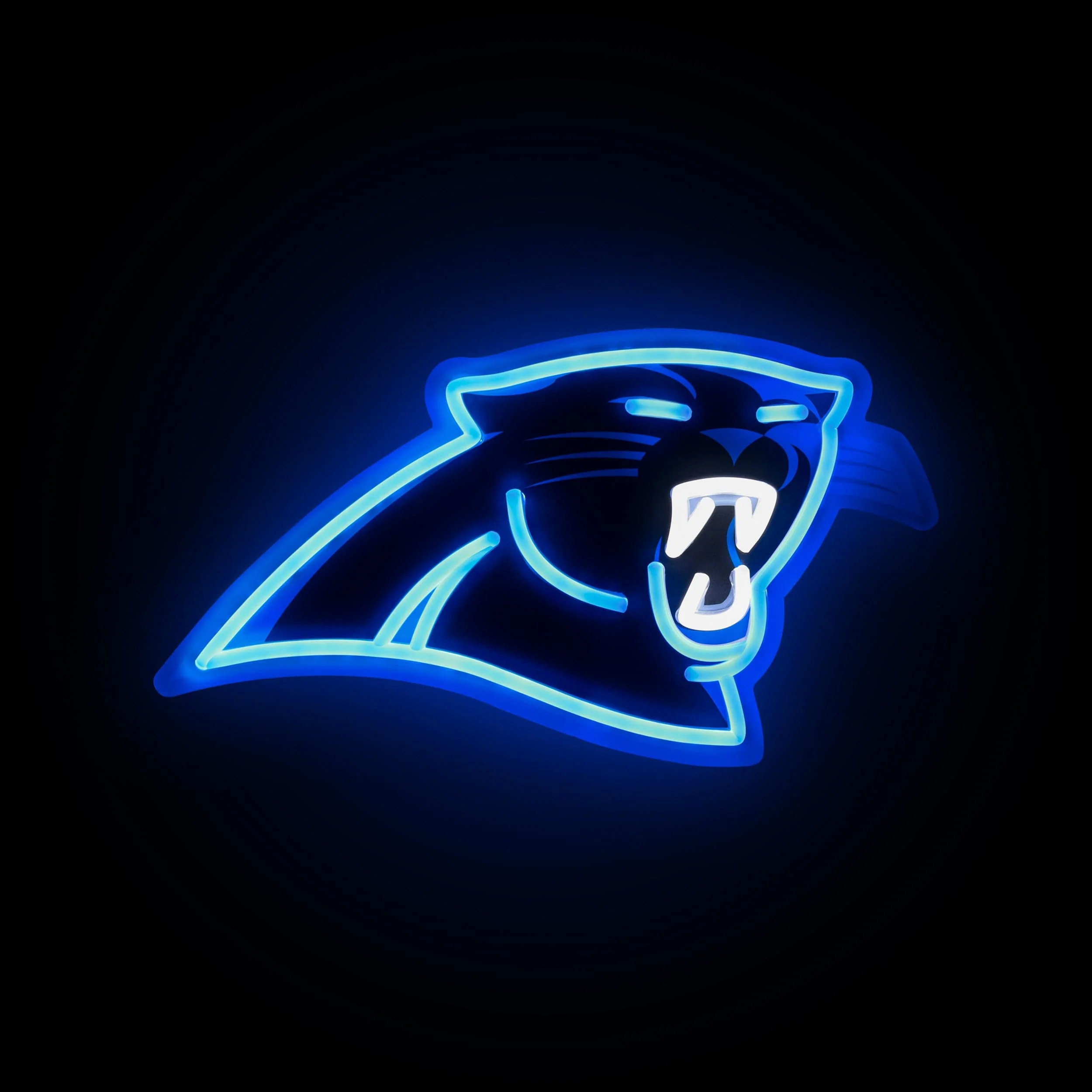 Carolina Panthers NFL LED Neon Light Up Team Logo Sign - Image 2