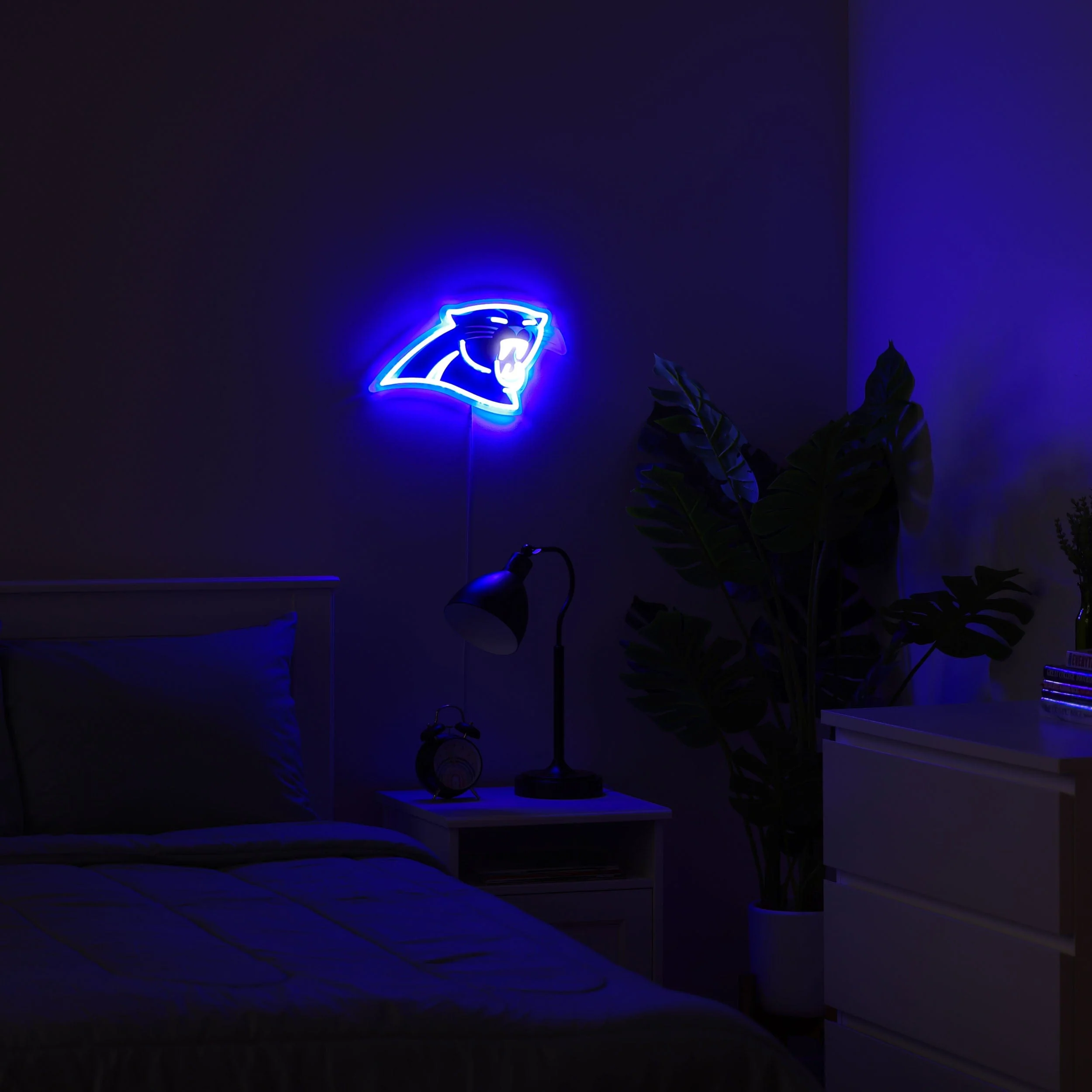 Carolina Panthers NFL LED Neon Light Up Team Logo Sign - Image 3