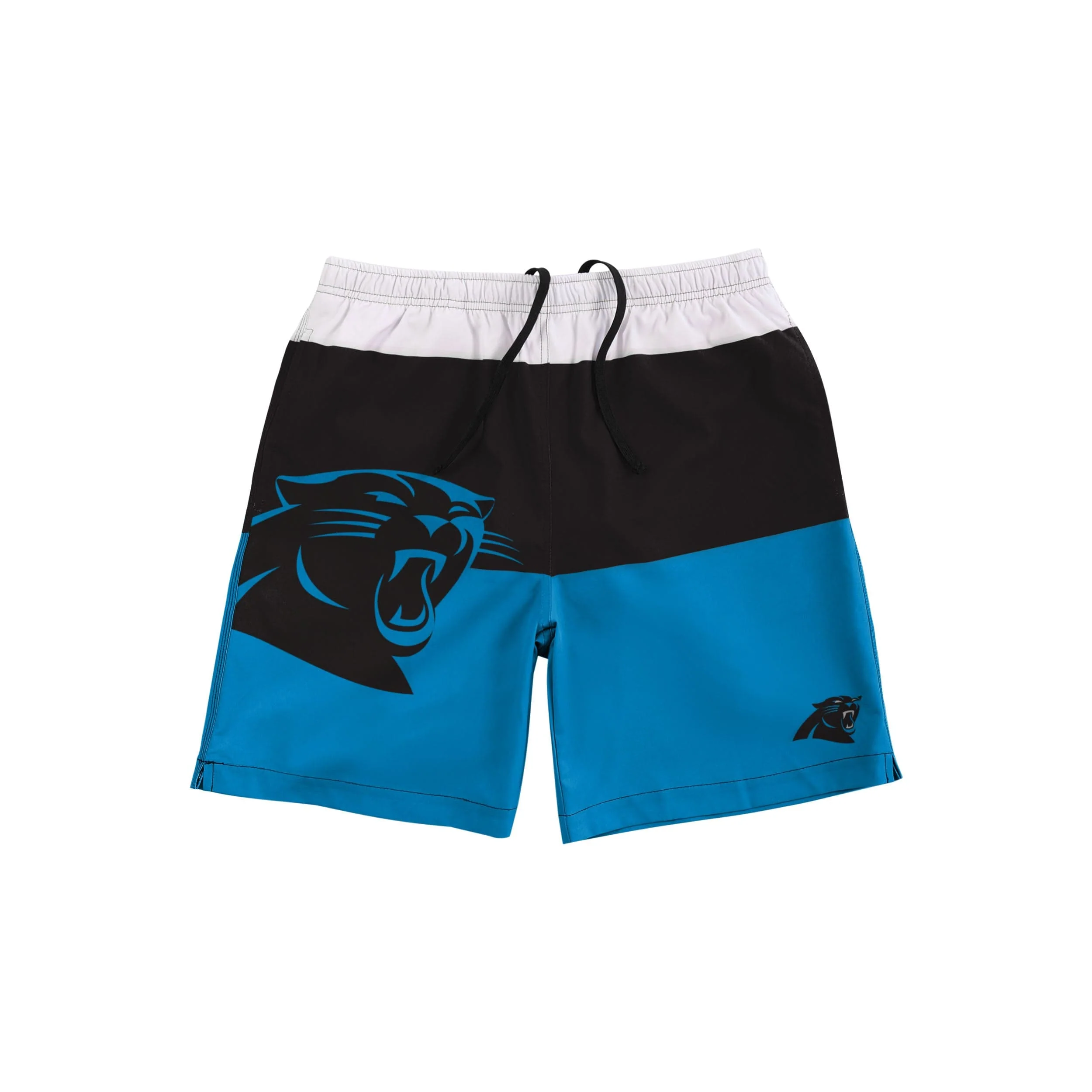 Carolina Panthers NFL Mens 3 Stripe Big Logo Swimming Trunks - Image 4
