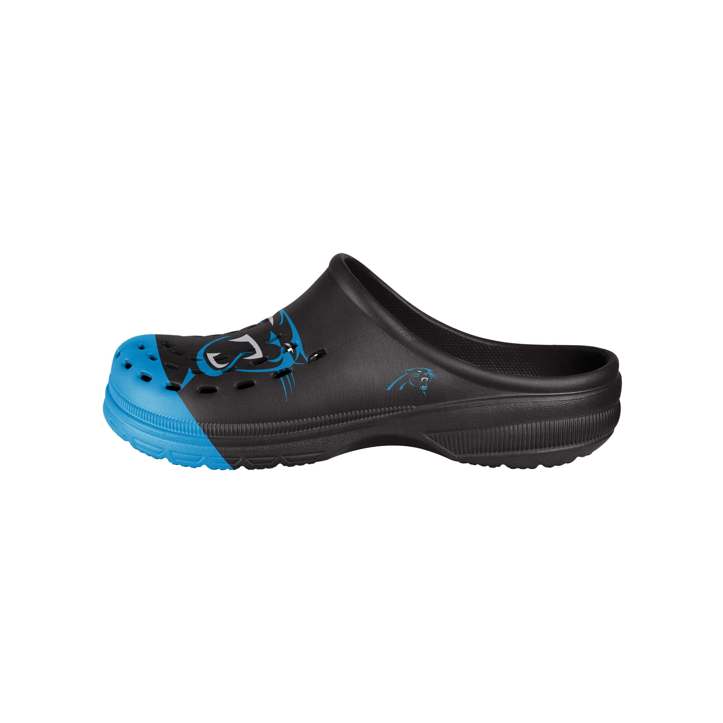 Carolina Panthers NFL Mens Colorblock Big Logo Clog - Image 2
