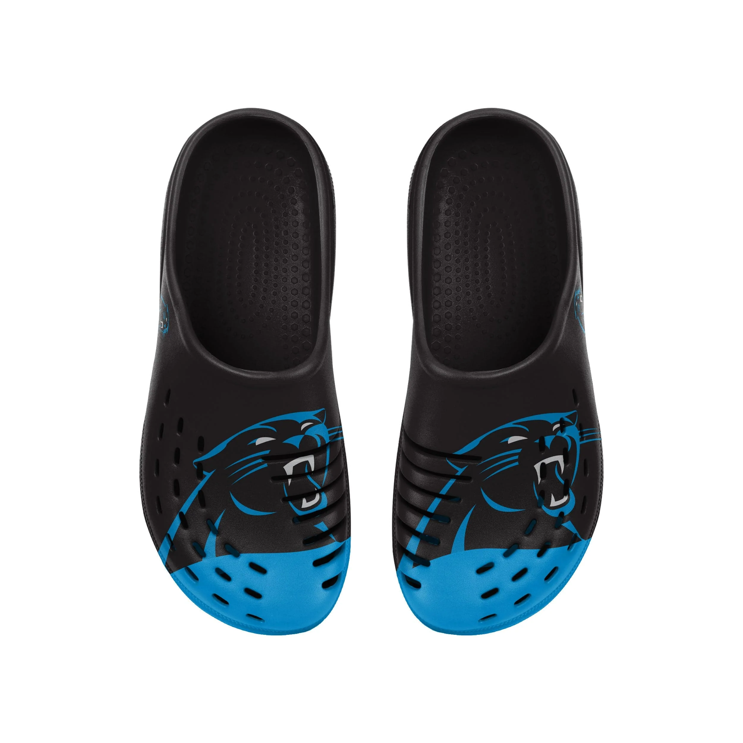 Carolina Panthers NFL Mens Colorblock Big Logo Clog - Image 4