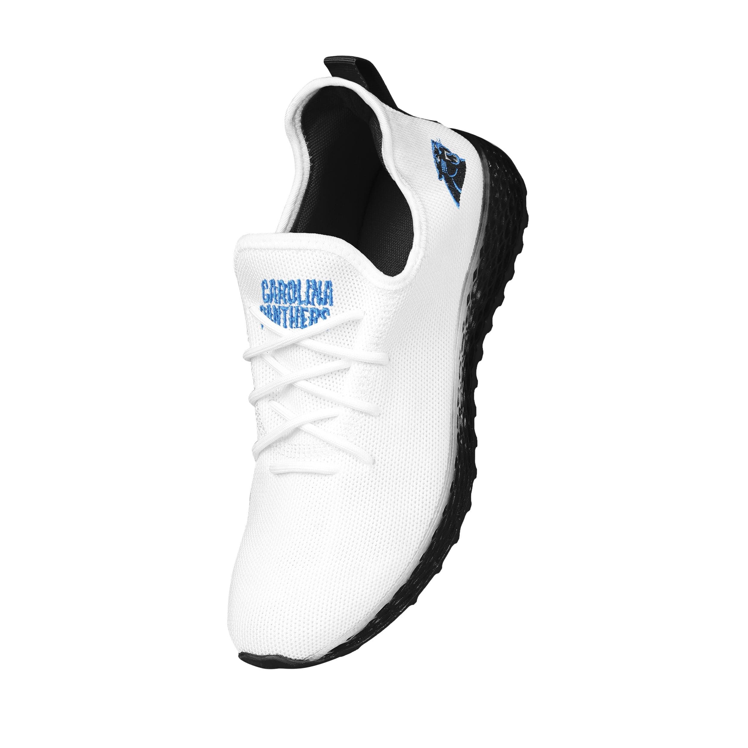 Carolina Panthers NFL Mens Gradient Midsole White Sneakers - Image 2