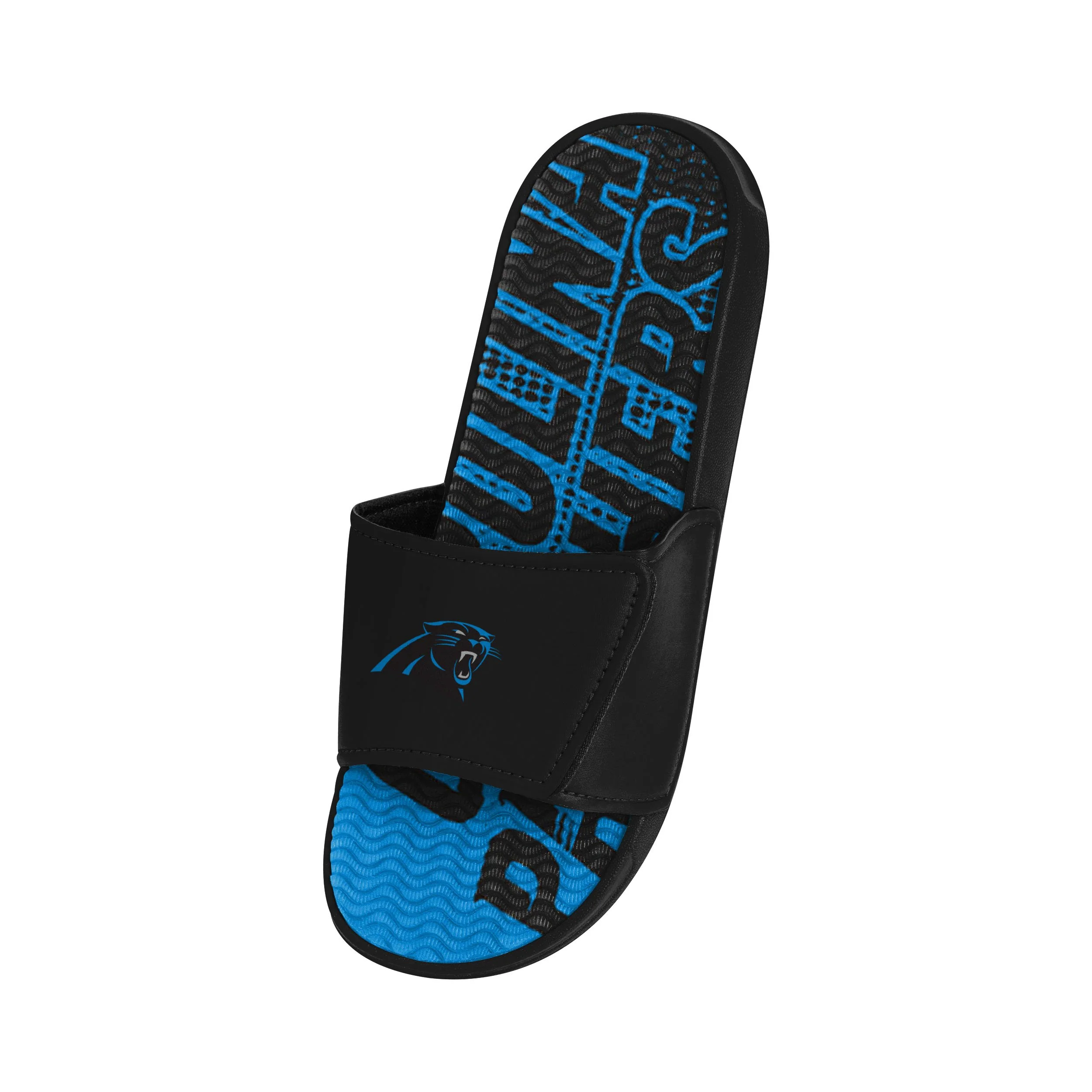 Carolina Panthers NFL Mens Gradient Wordmark Gel Slide - Image 3