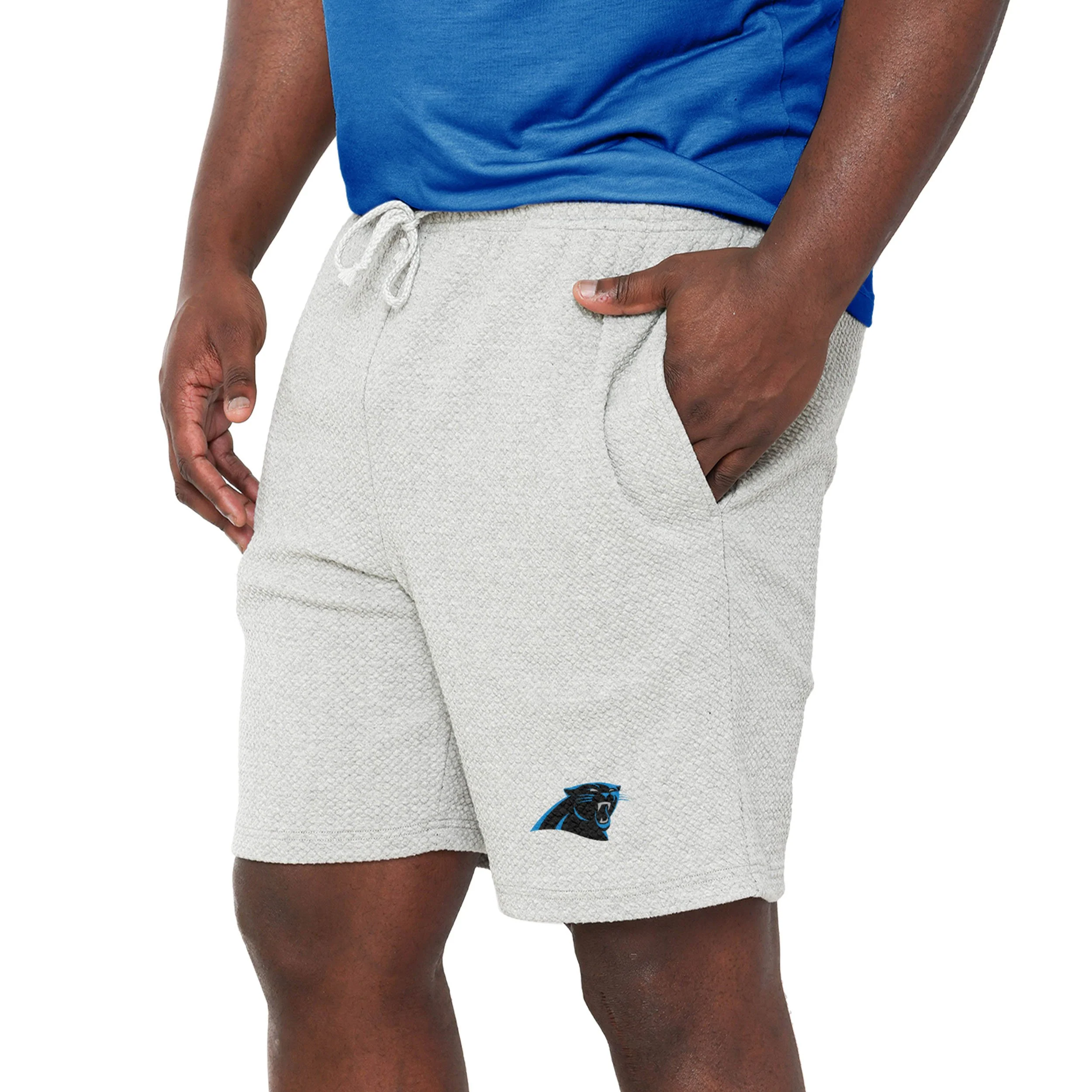 Carolina Panthers NFL Mens Gray Woven Shorts - Image 3