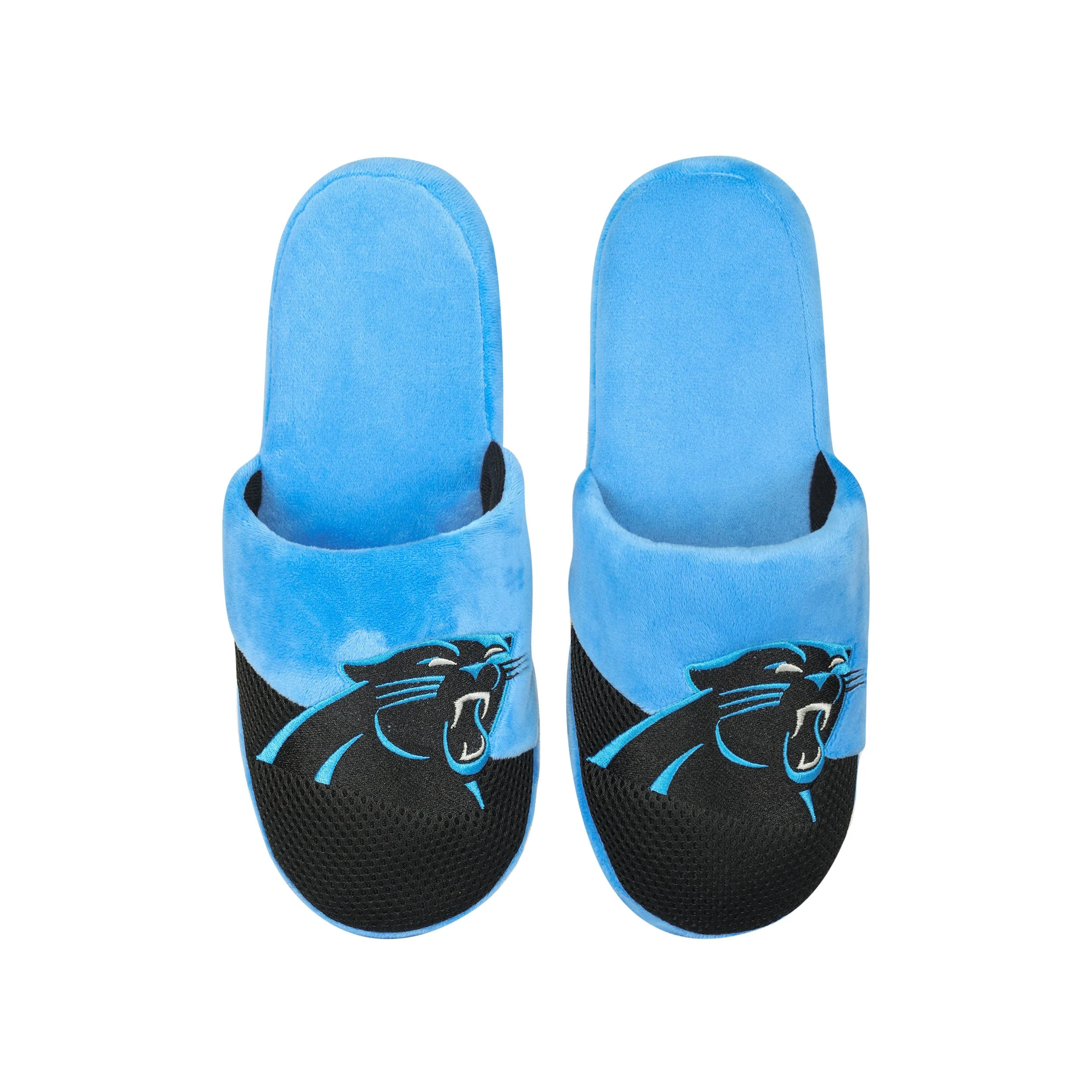 Carolina Panthers NFL Mens Logo Staycation Slippers - Image 4